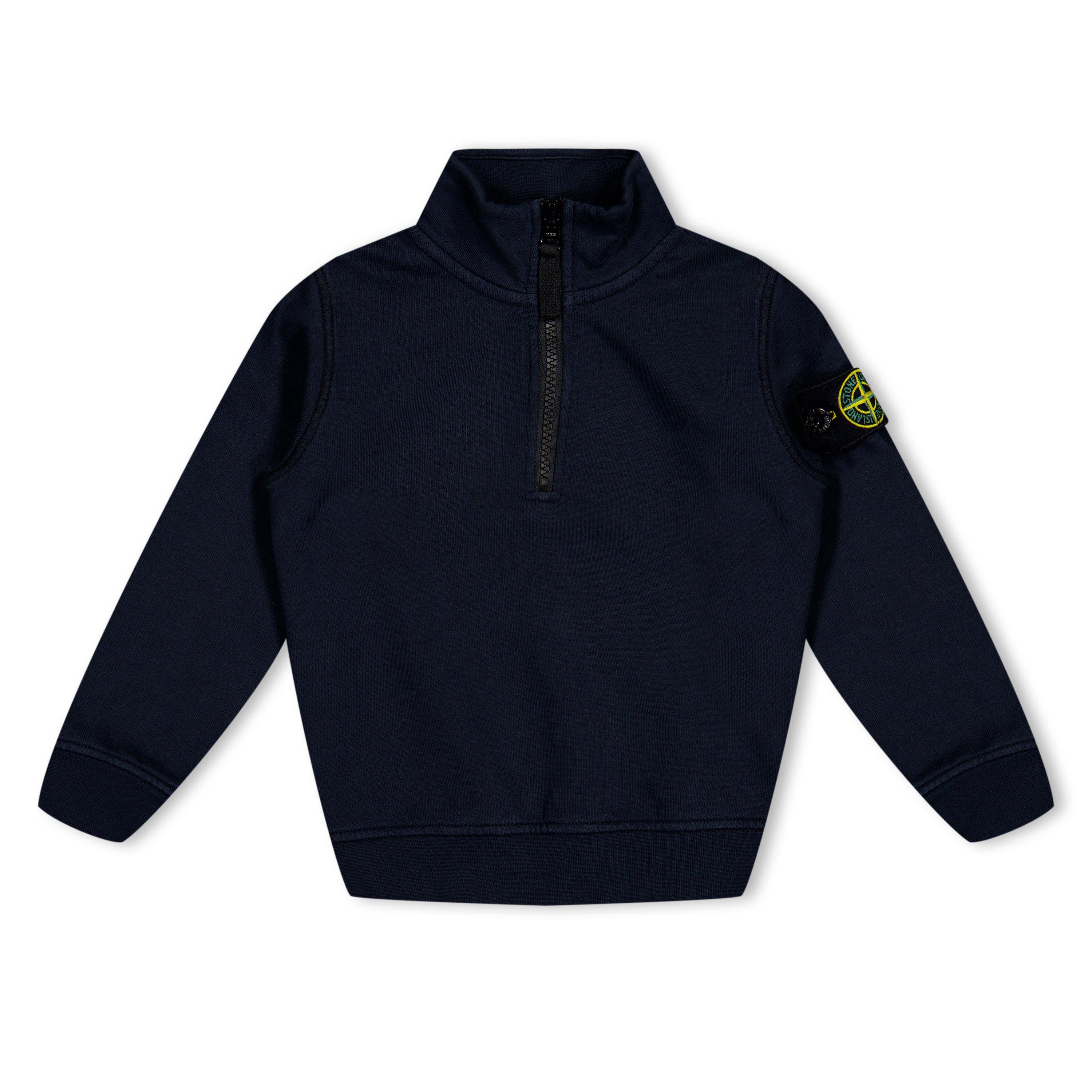 Boys' Compass Badge Patch Cotton Quarter-Zip Fleece