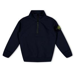 Stone Island Compass Badge Patch Quarter Zip Fleece Juniors