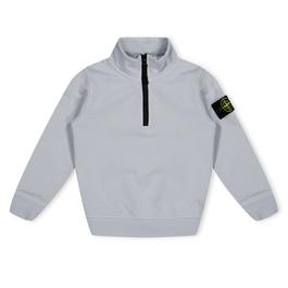 Stone Island Compass Badge Patch Quarter Zip Fleece Juniors