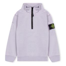 Stone Island Compass Badge Patch Quarter Zip Fleece Juniors