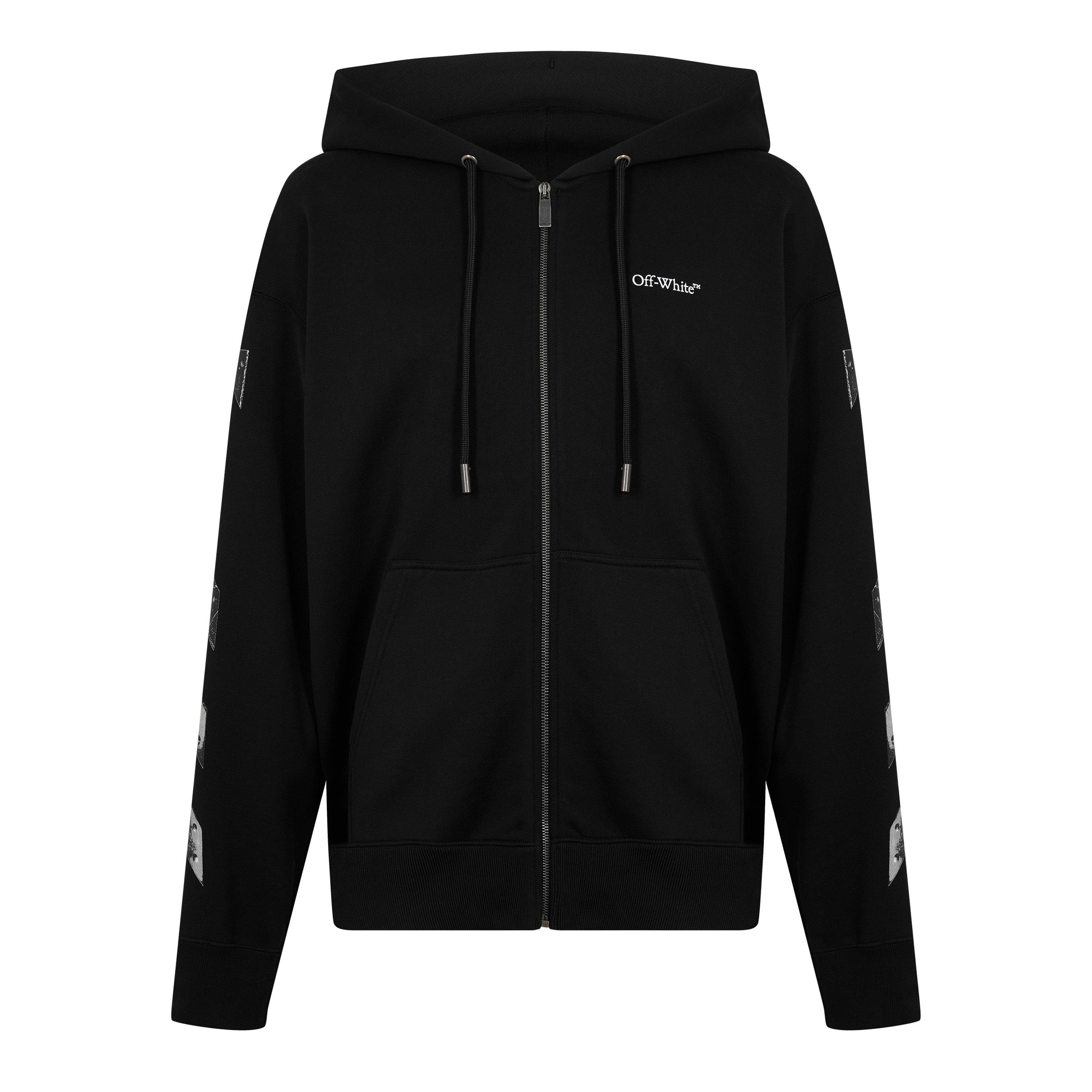 Off White Men's Metal Arrow Zip Hoodie - Black 0001 - L