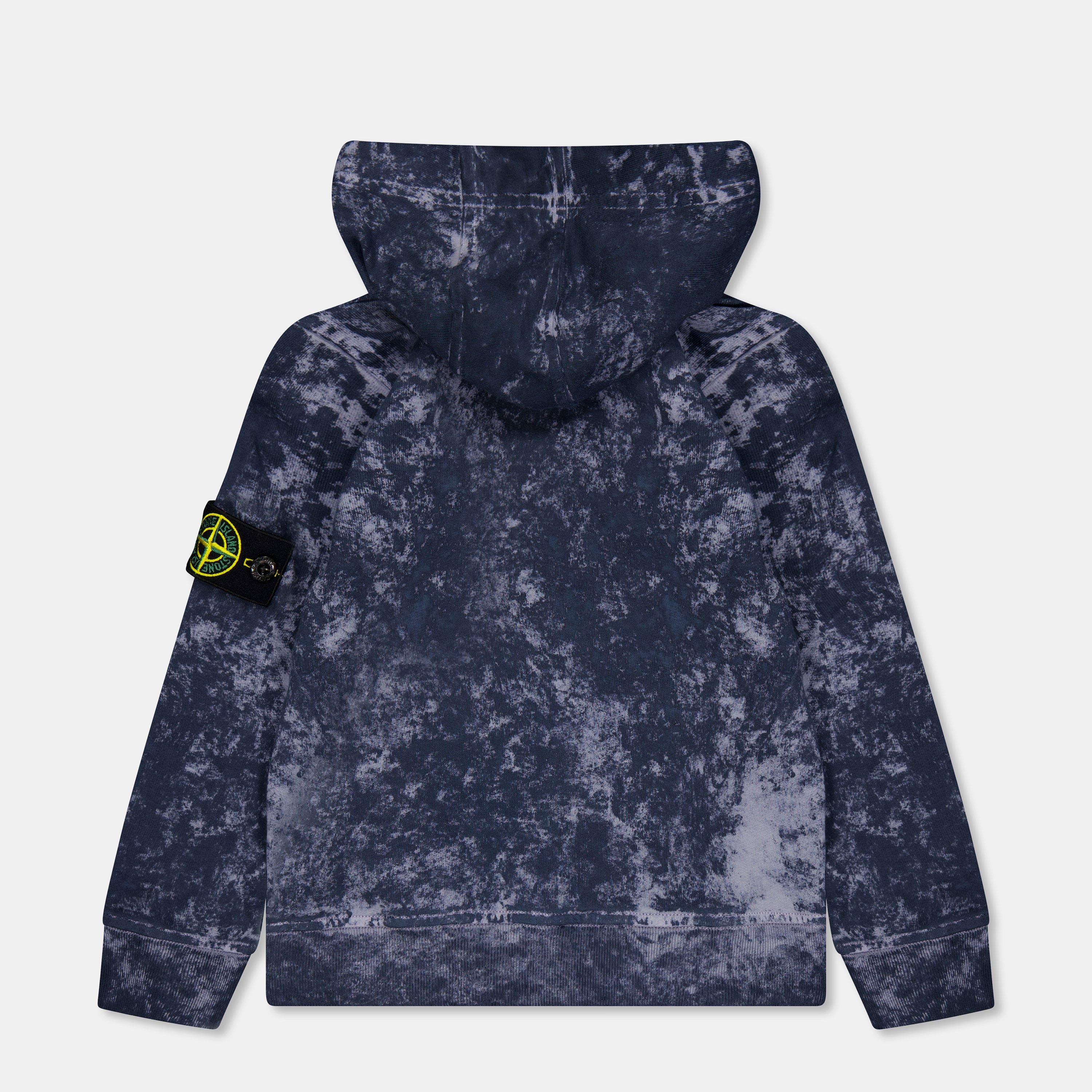 Navy V0020 - Stone Island - Mottled Zip Hoodie - 2
