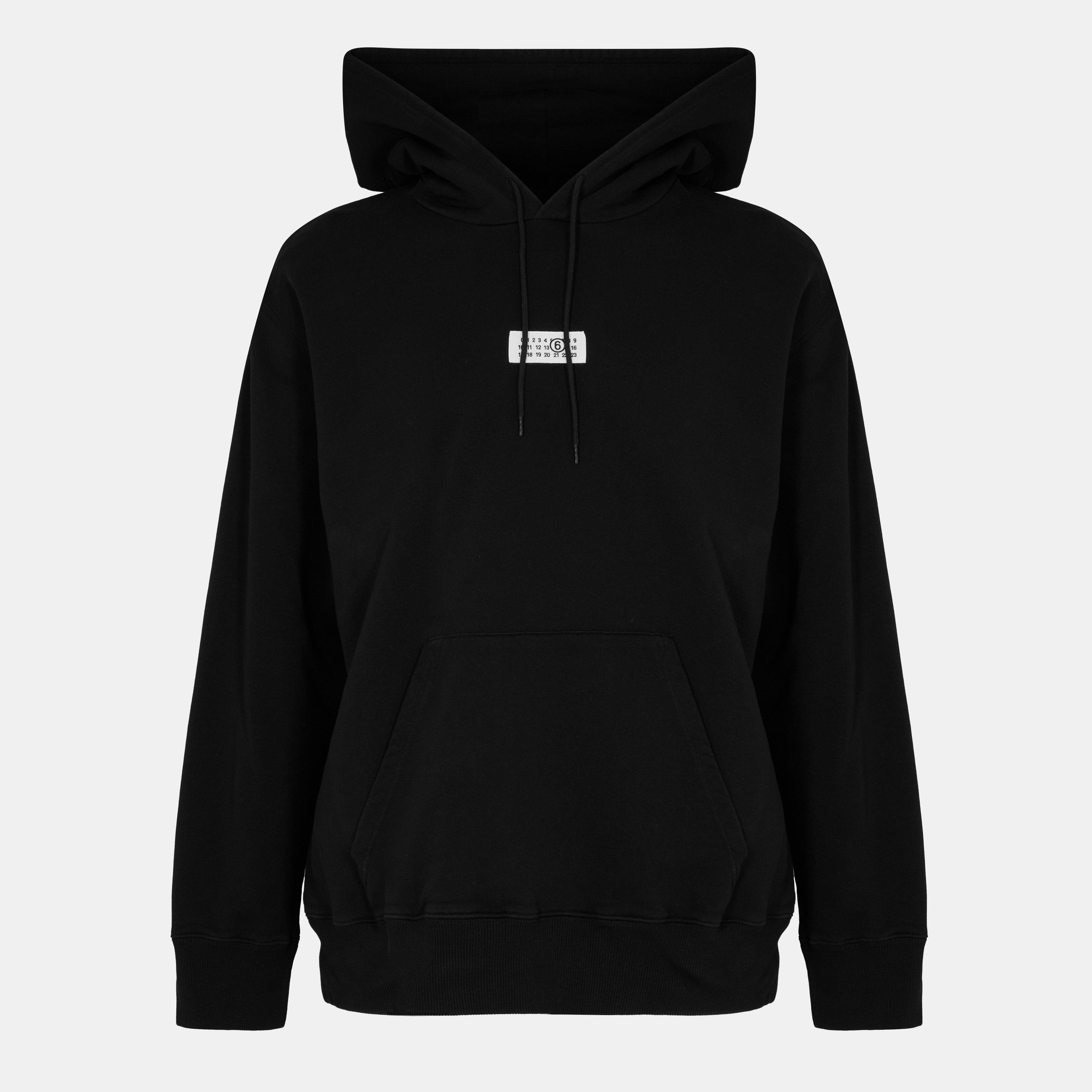 Black - MM6 Maison Margiela - Men's Pull Over Hoodie - 1
