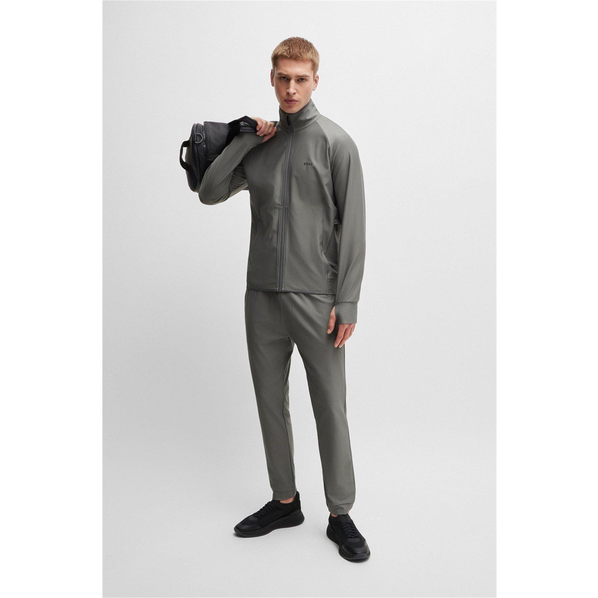 Dark Beige - Boss - Sicon Active Zip Hoodie - 3