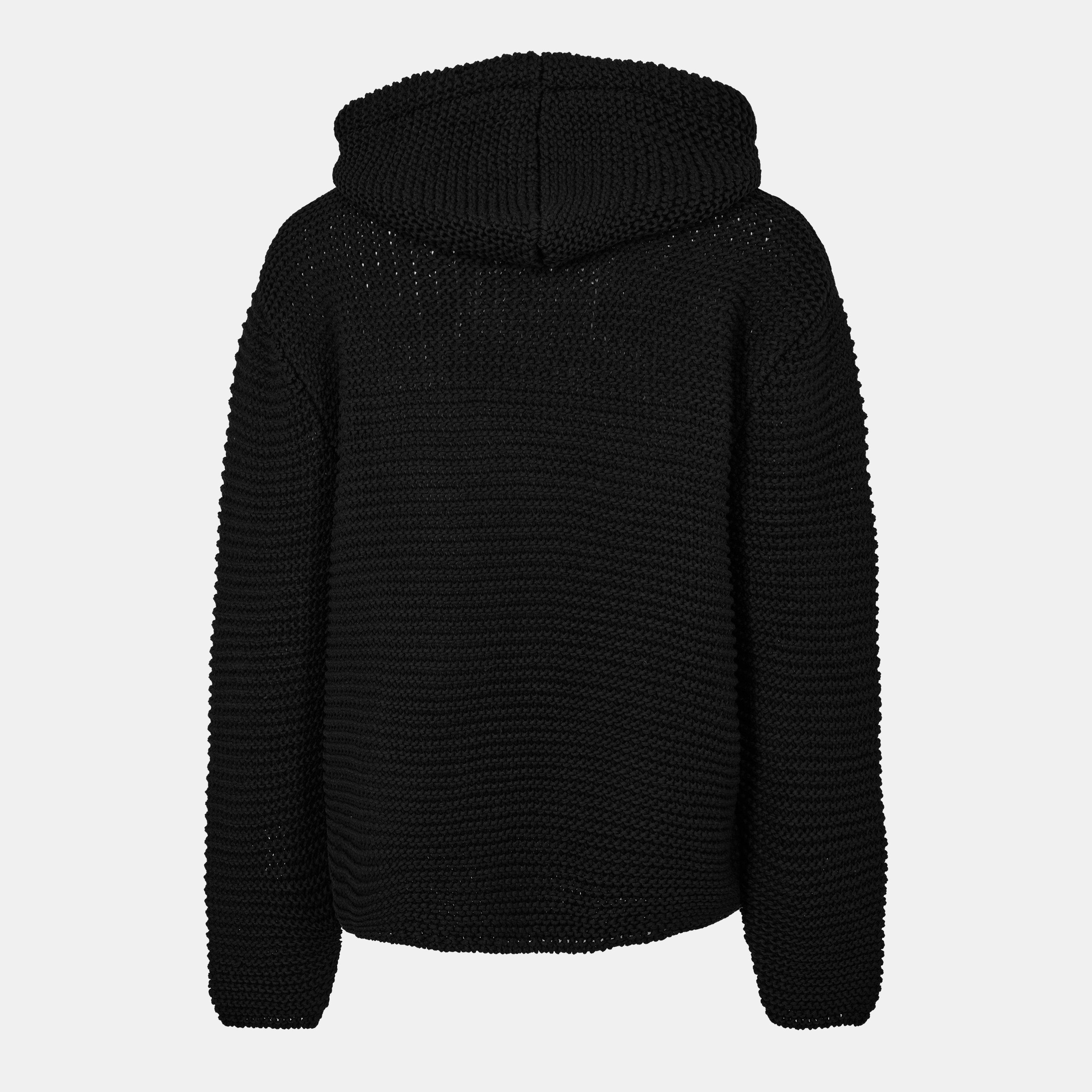 Black/Ivory - Alexander McQueen - Men's Logo Cropped Hoodie - 2