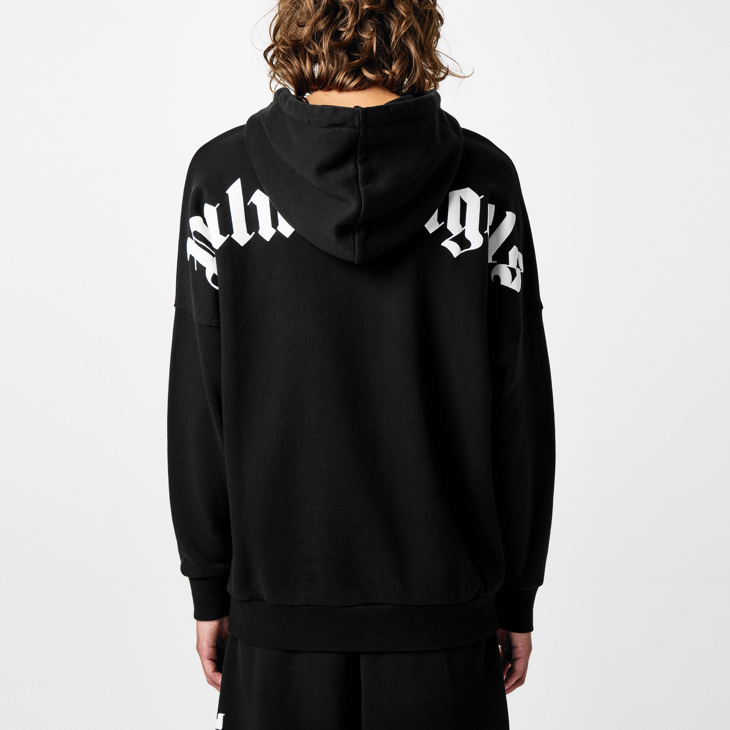Blk/White 1001 - Palm Angels - Oth Logo Hoodie - 4