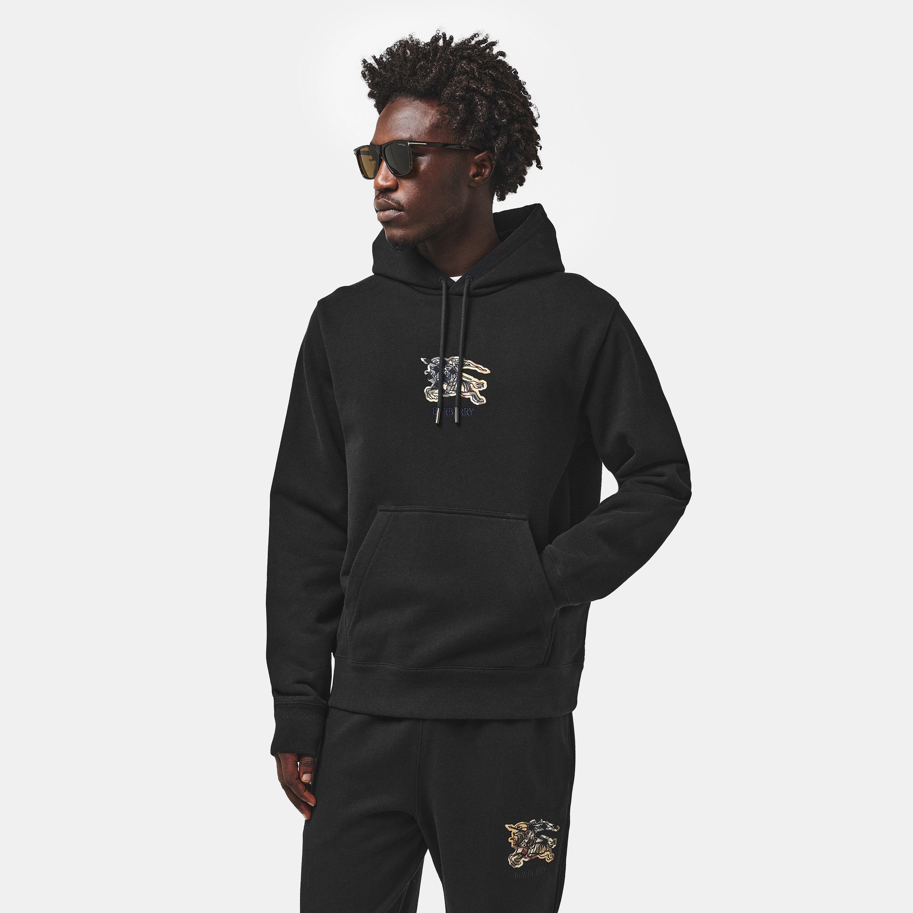 Black - Burberry - Men's Pull Over Hoodie - 3