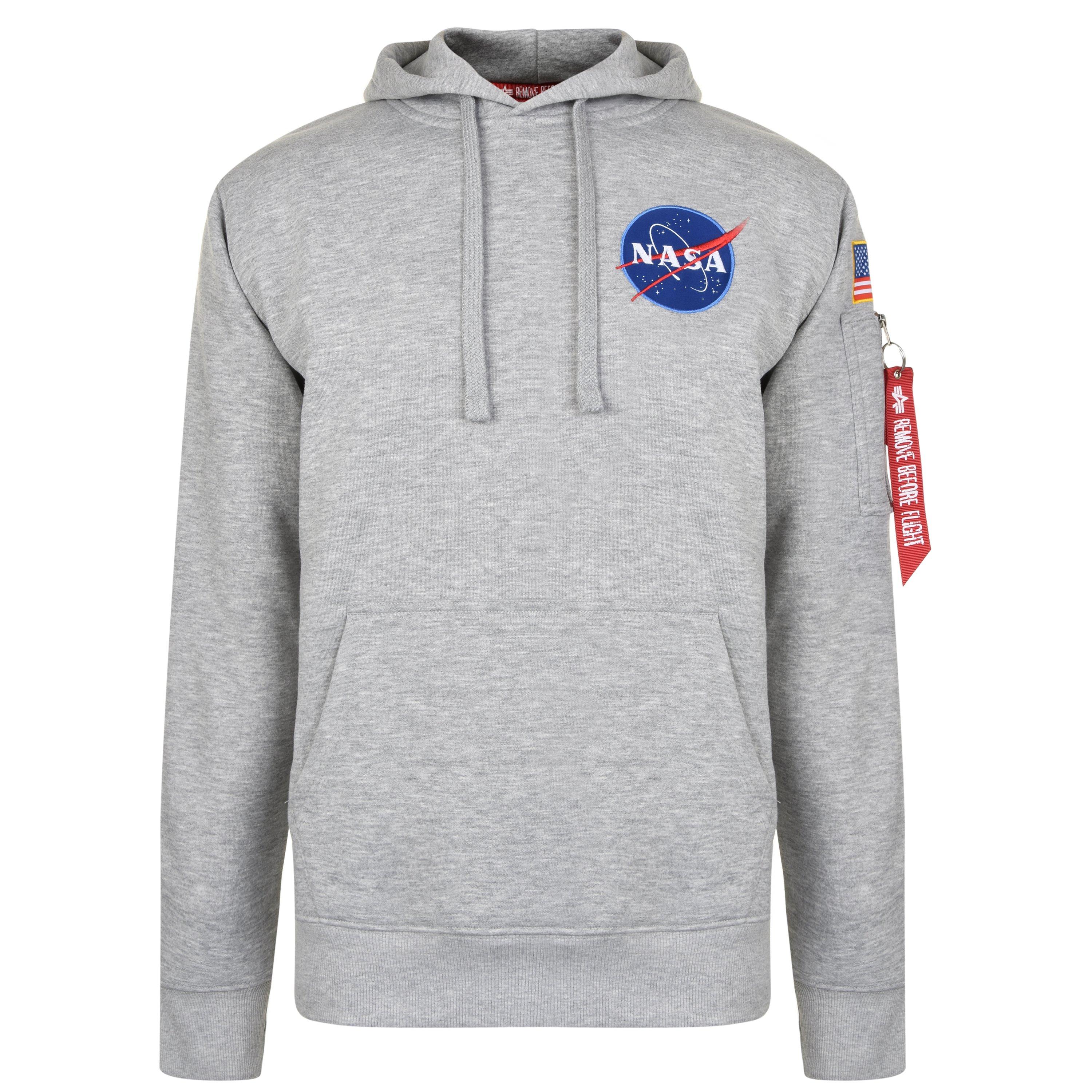 Grey Heather - Alpha Industries - Space Shuttle Hoody - 1