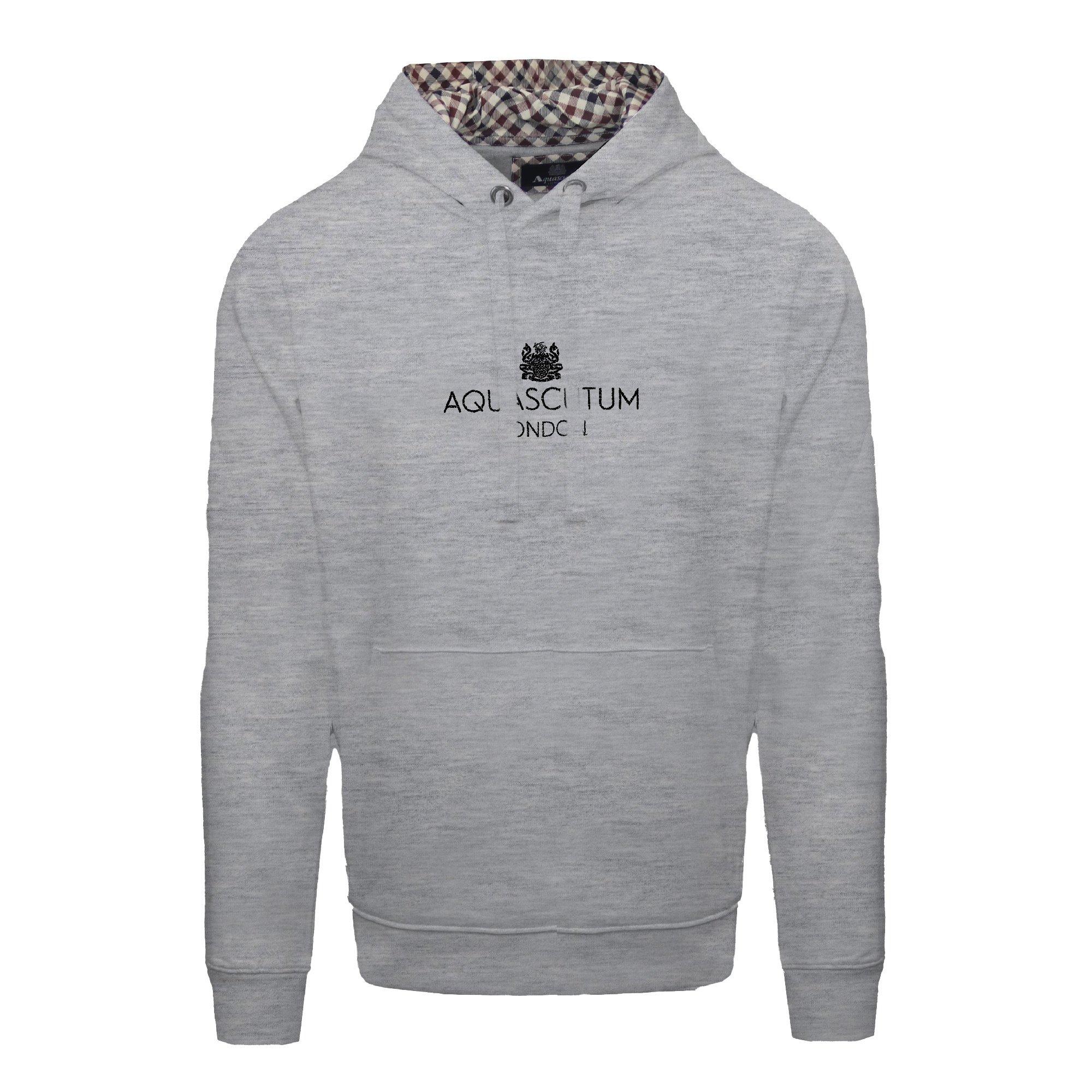 Aquascutum Men's Hooded Sweat Hoodie - Grey - Large