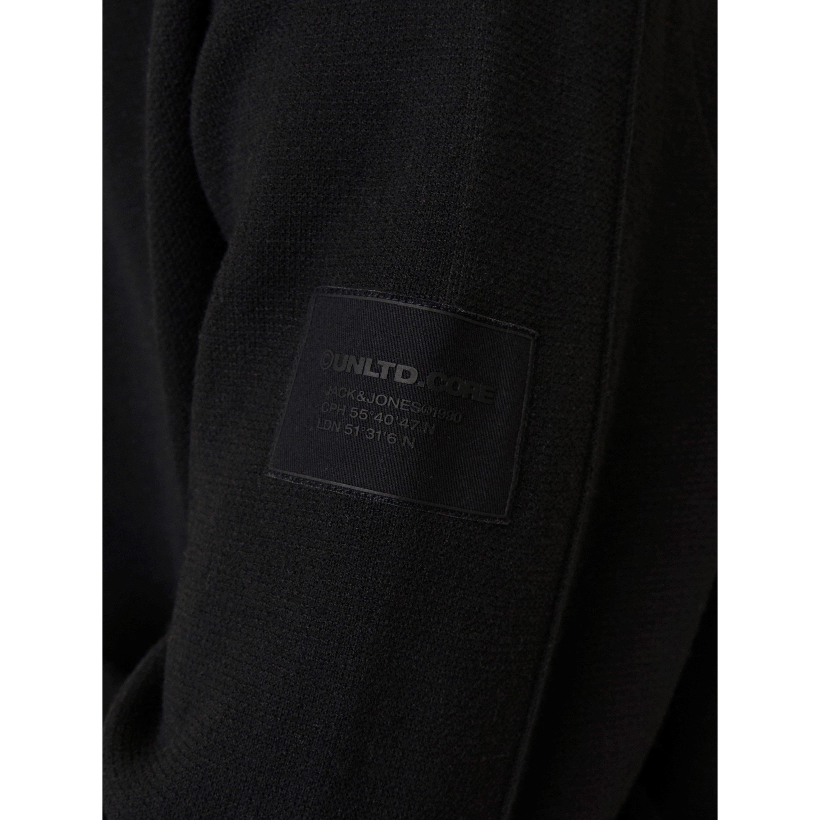 Crna - Jack and Jones - Junior Knitted Hoodie - 7