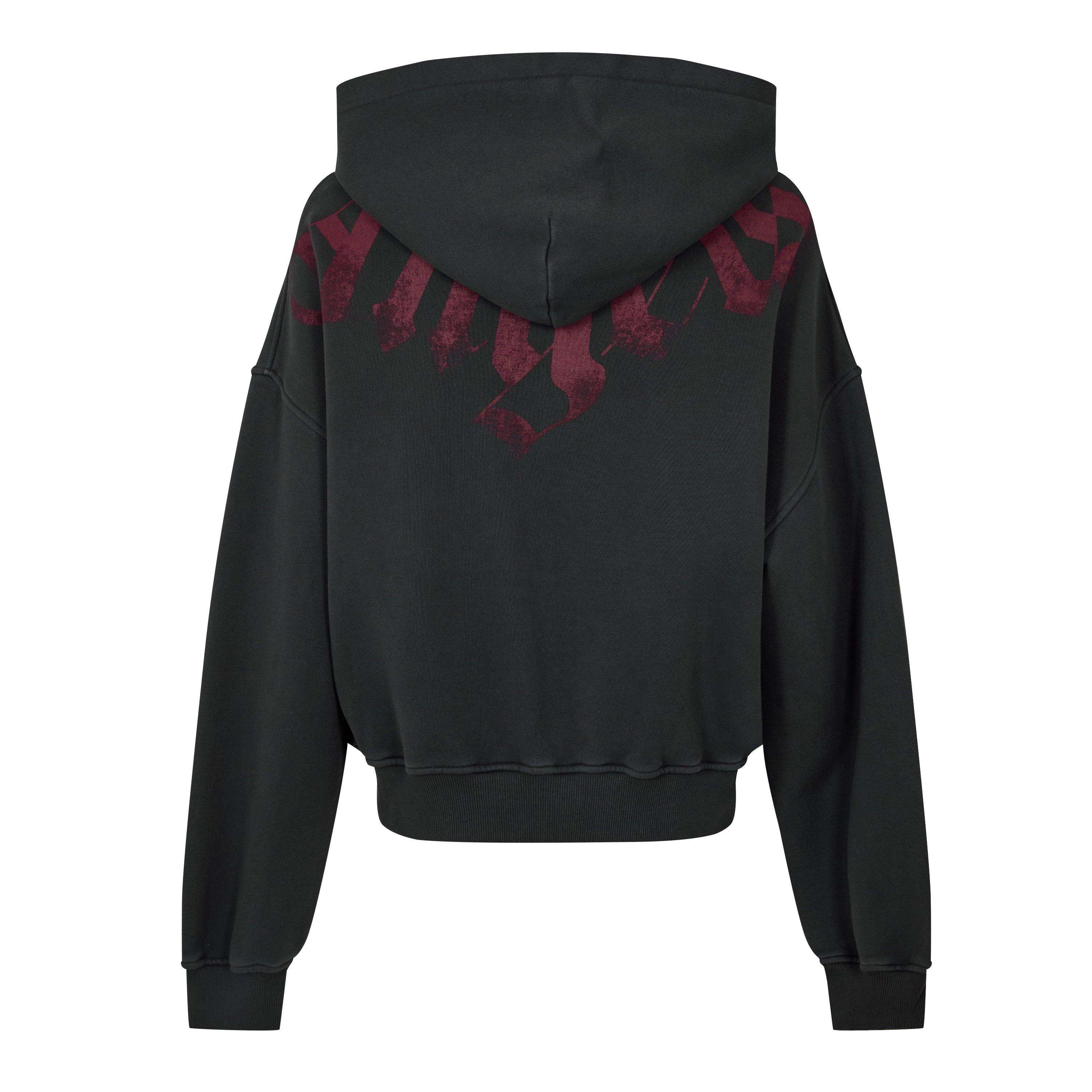 Black - Palm Angels - Palm Neck Zip Hoody Sn61 - 2