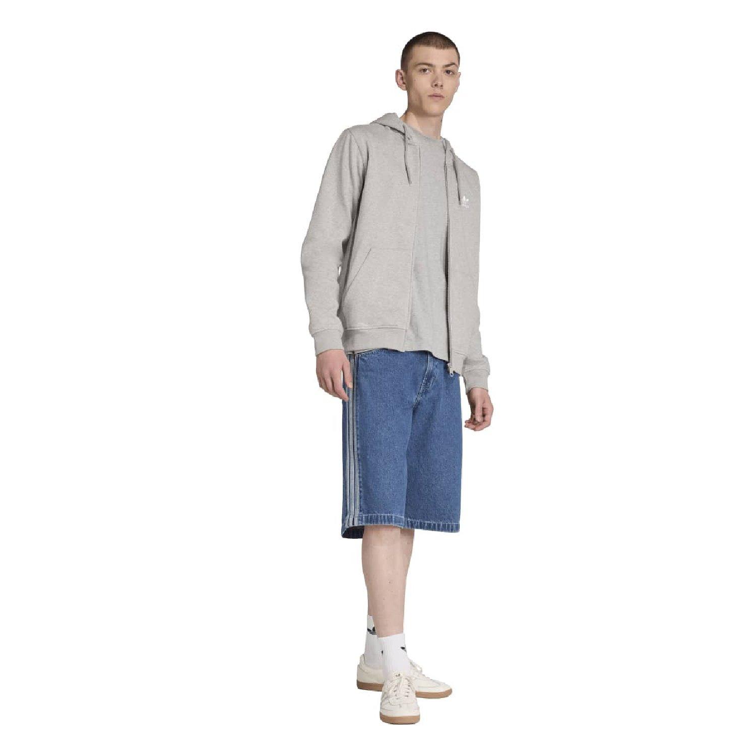 Grey - adidas Originals - adidas Originals Trefoil Essentials Full-Zip Hoodie - 4