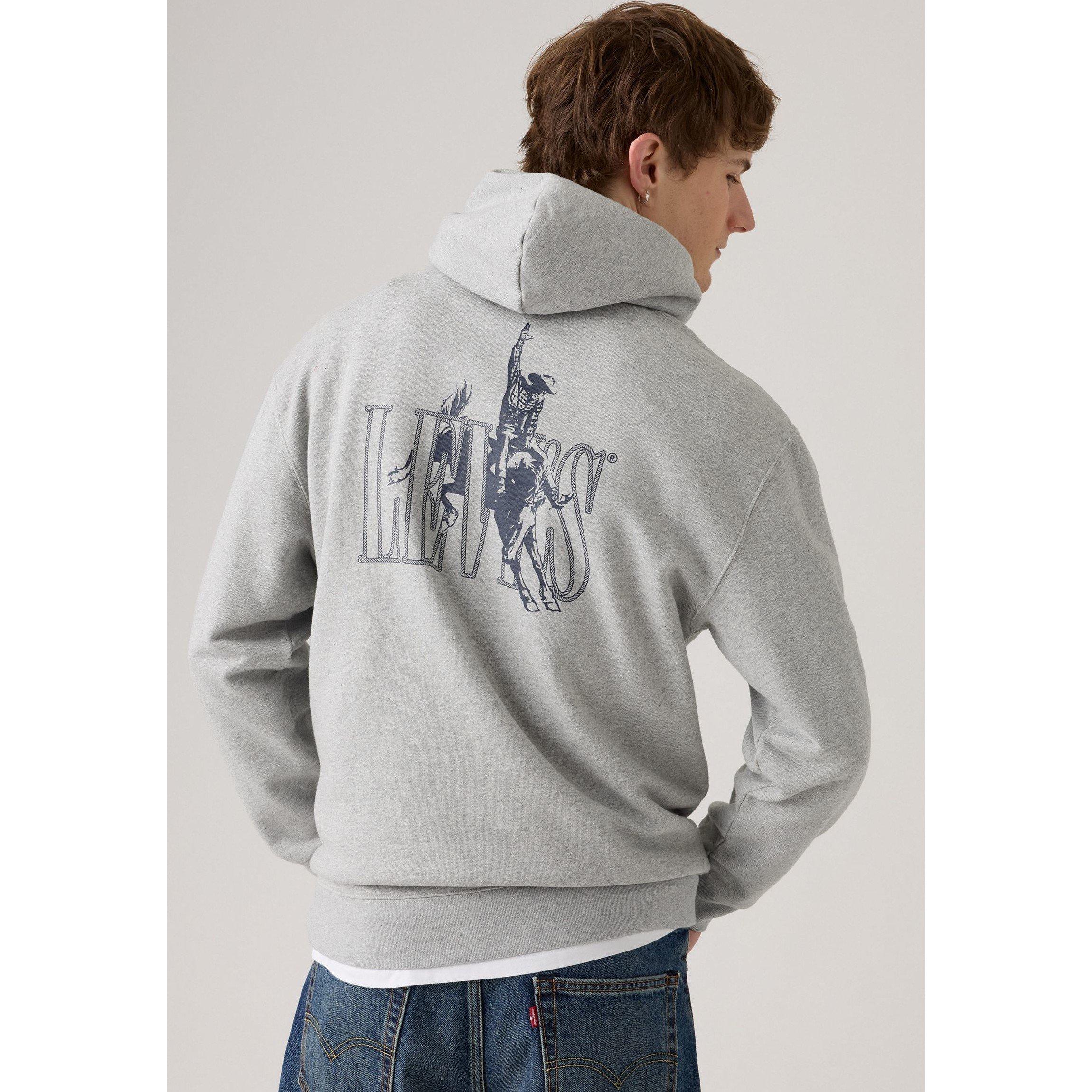 Grå - Levis - Men's Seriff Pullover Hoodie - 5