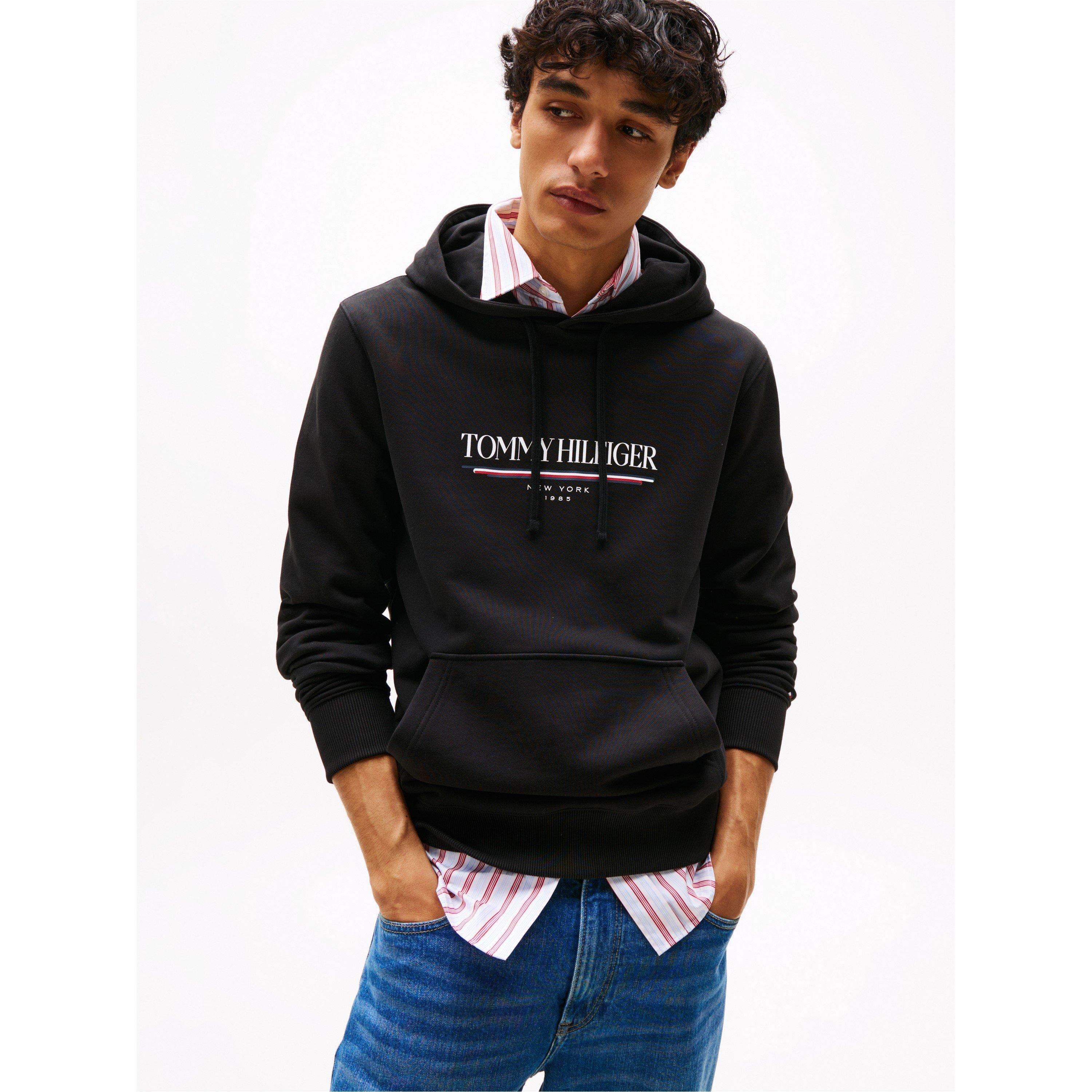 Black BDS - Tommy Hilfiger - Logo Drawstring Hoodie - 2