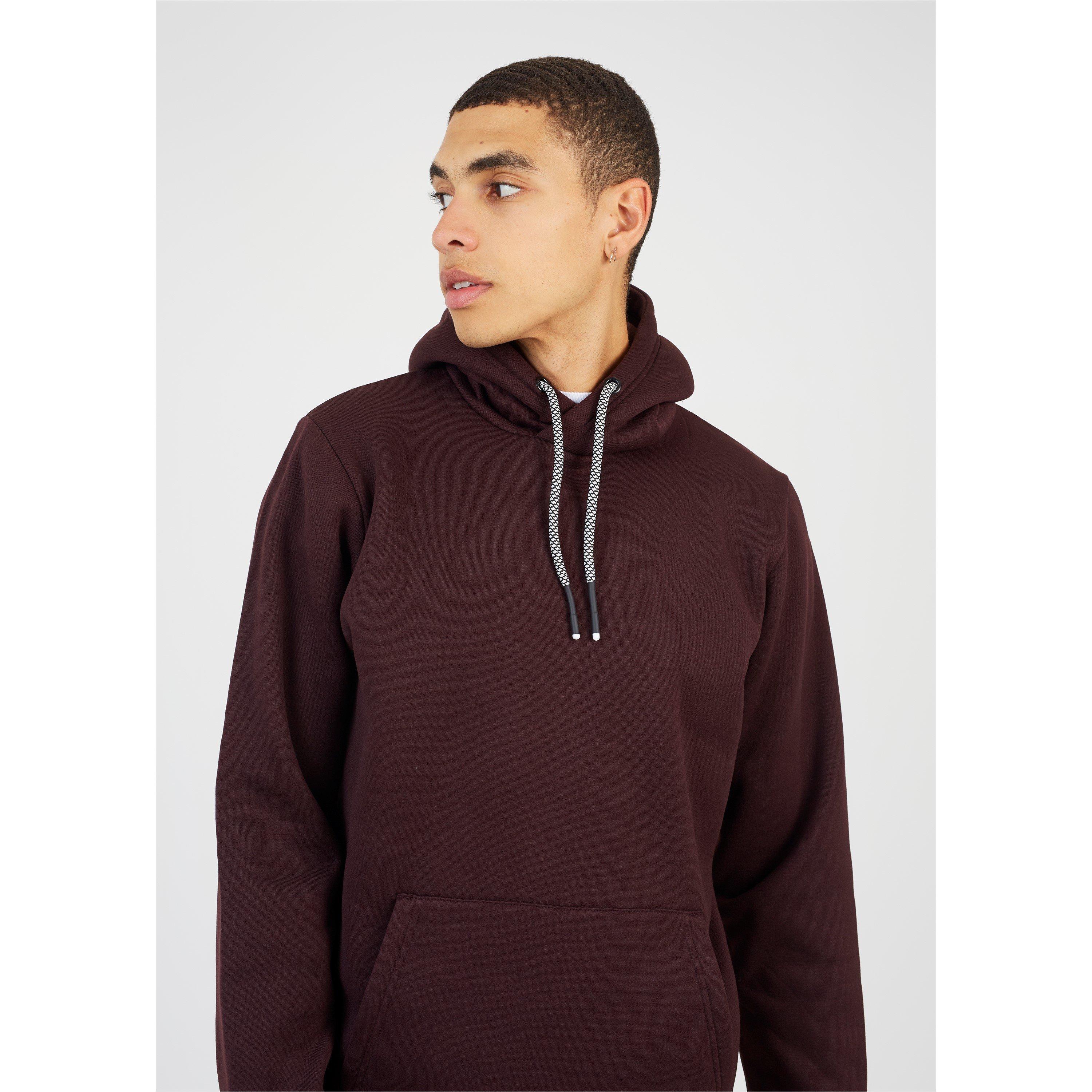 Bourgogne - Brave Soul - Mens Overhead Hoodie with Cross Over Neck - 4