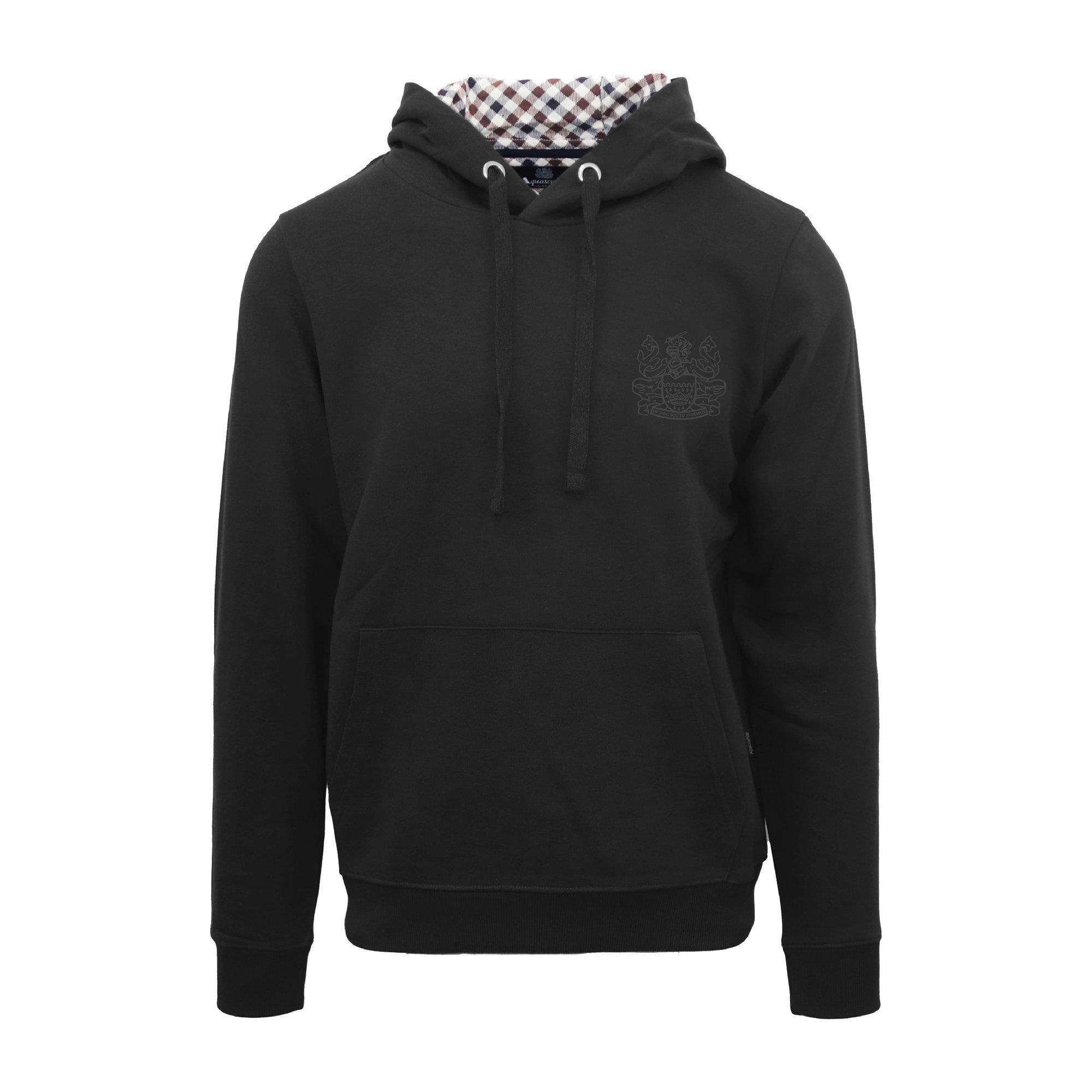 Aquascutum Men's Black Hooded Sweat Pull Over Hoodie in Size M, Sports Direct - Image 2