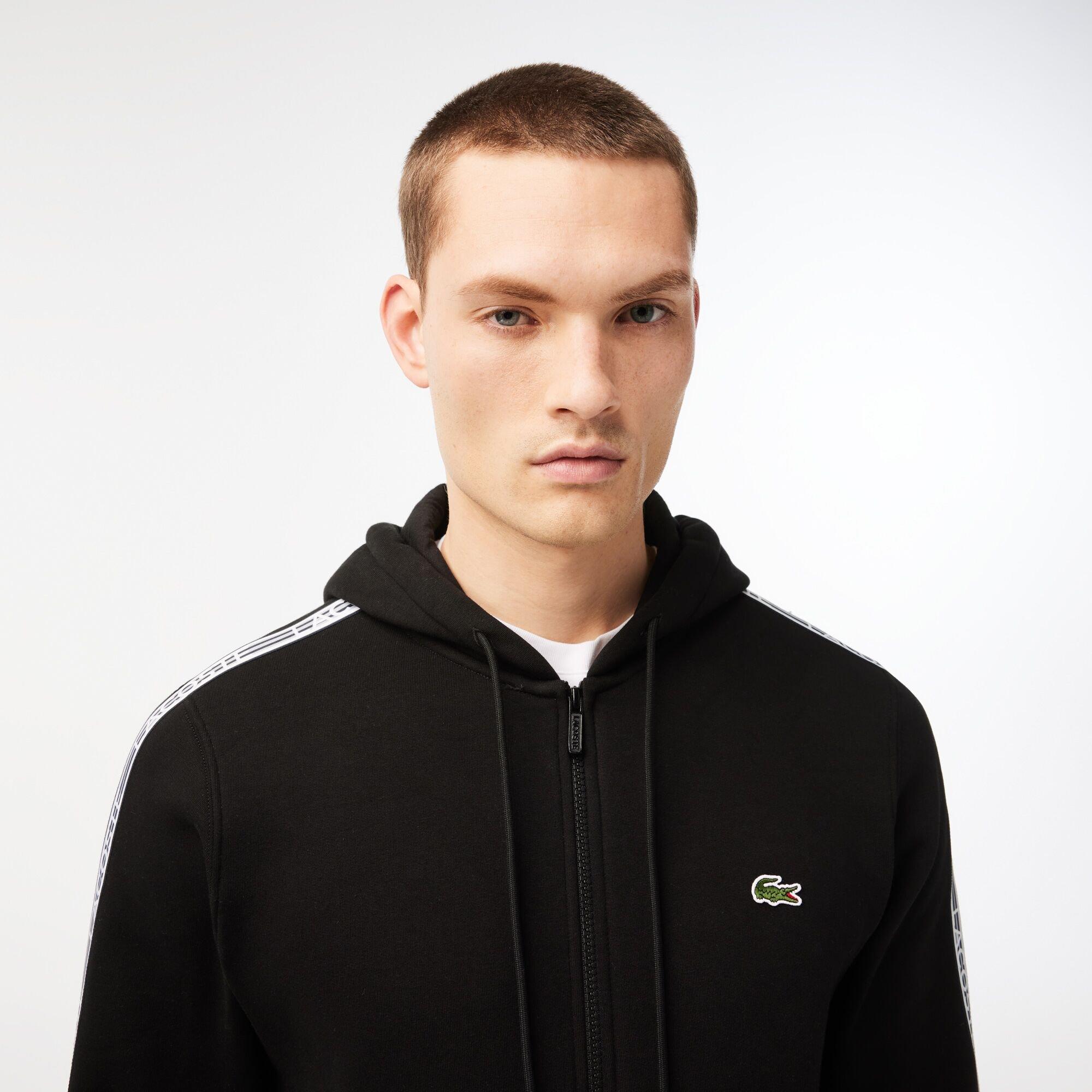 Black - Lacoste - Men's Zip Hoodie - 2