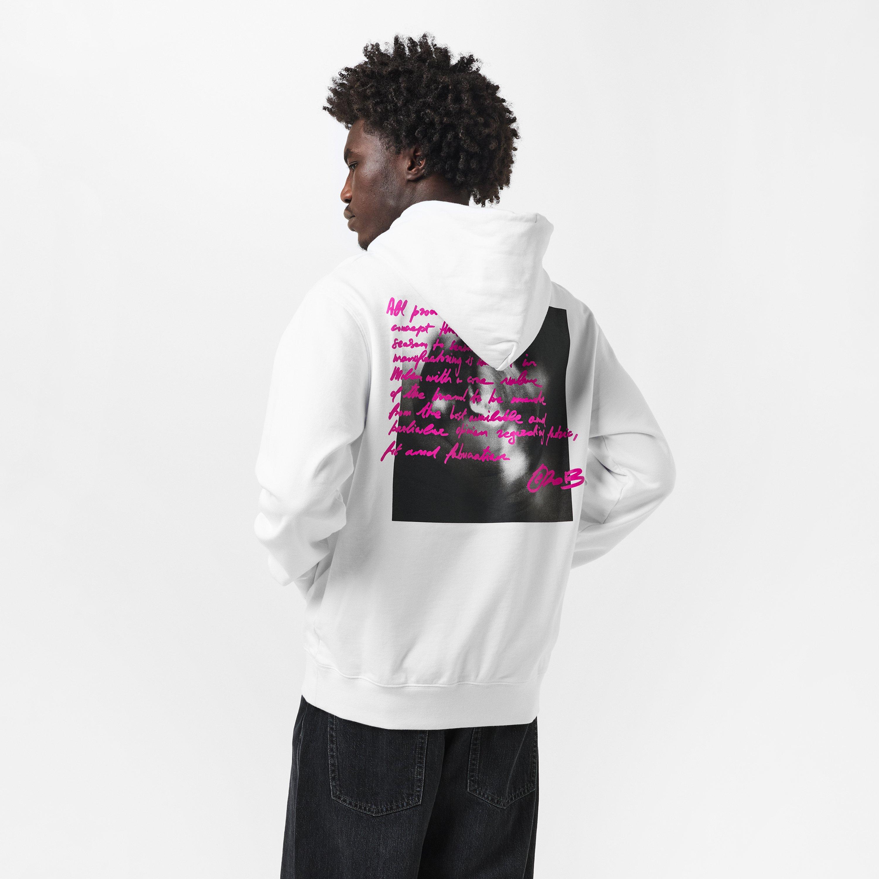 Hvid - Off White - Men's Tornado Slim Fit Hoodie - 4