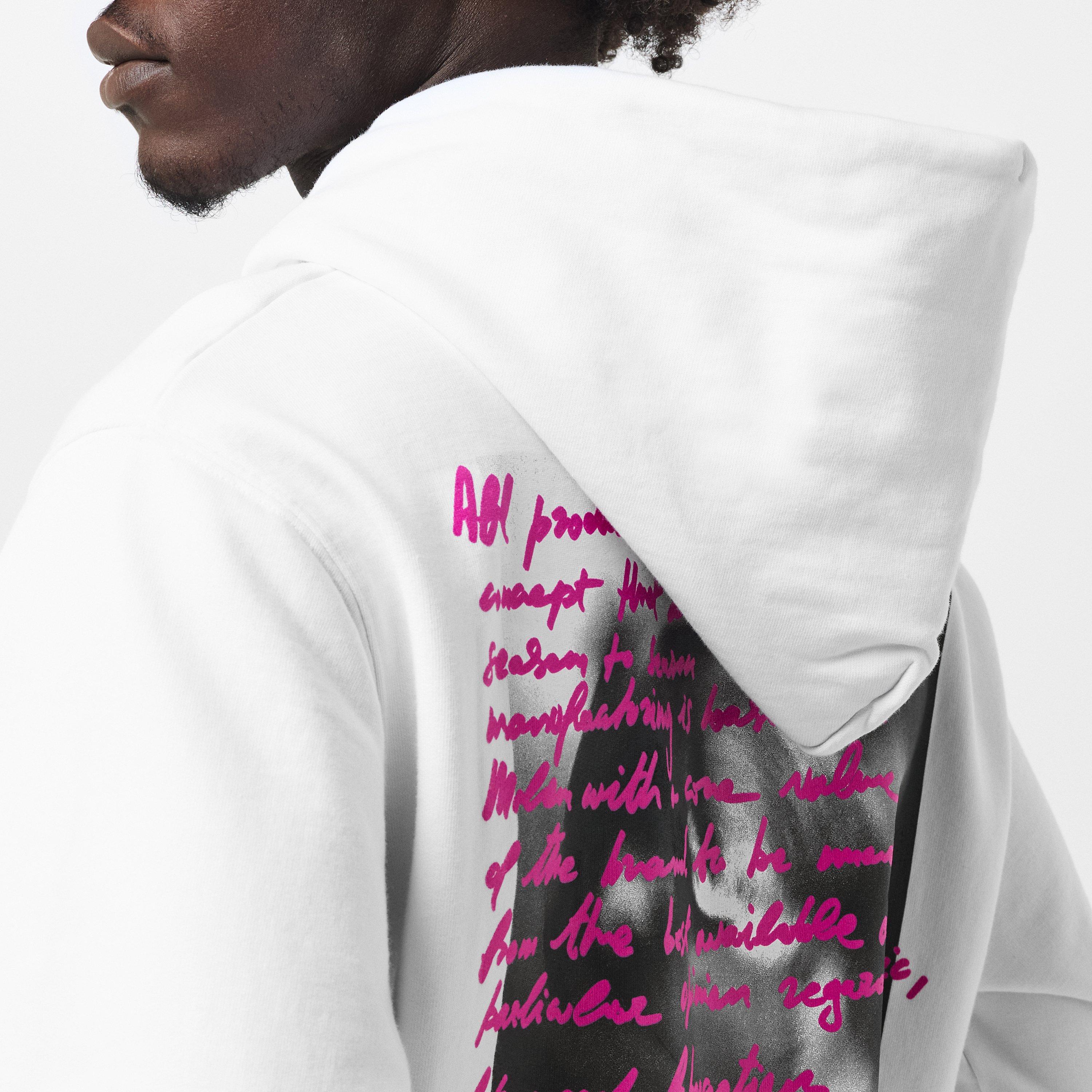 Hvid - Off White - Men's Tornado Slim Fit Hoodie - 5