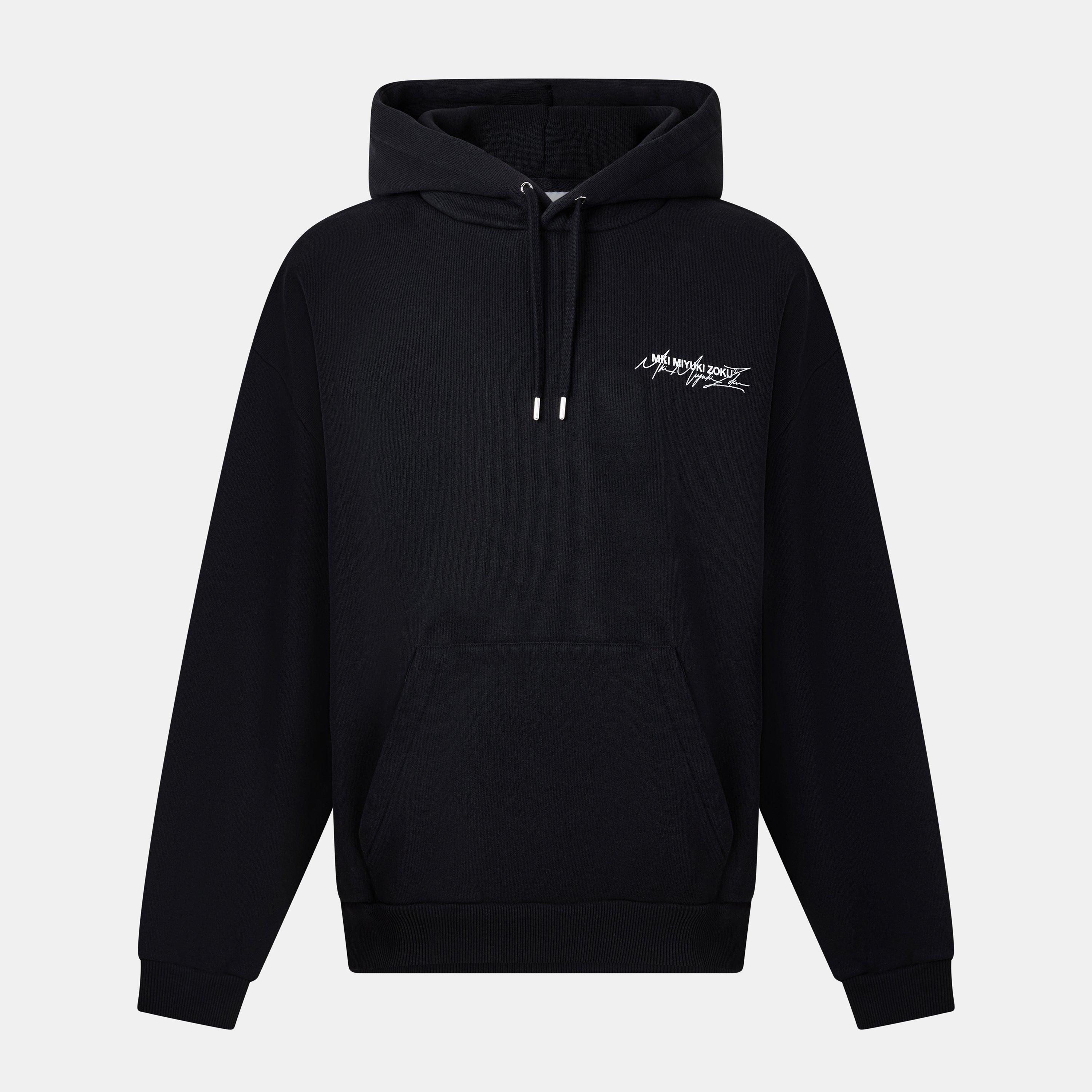 Black/Grey - MKI MIYUKI ZOKU - Script Oth Hoodie - 1