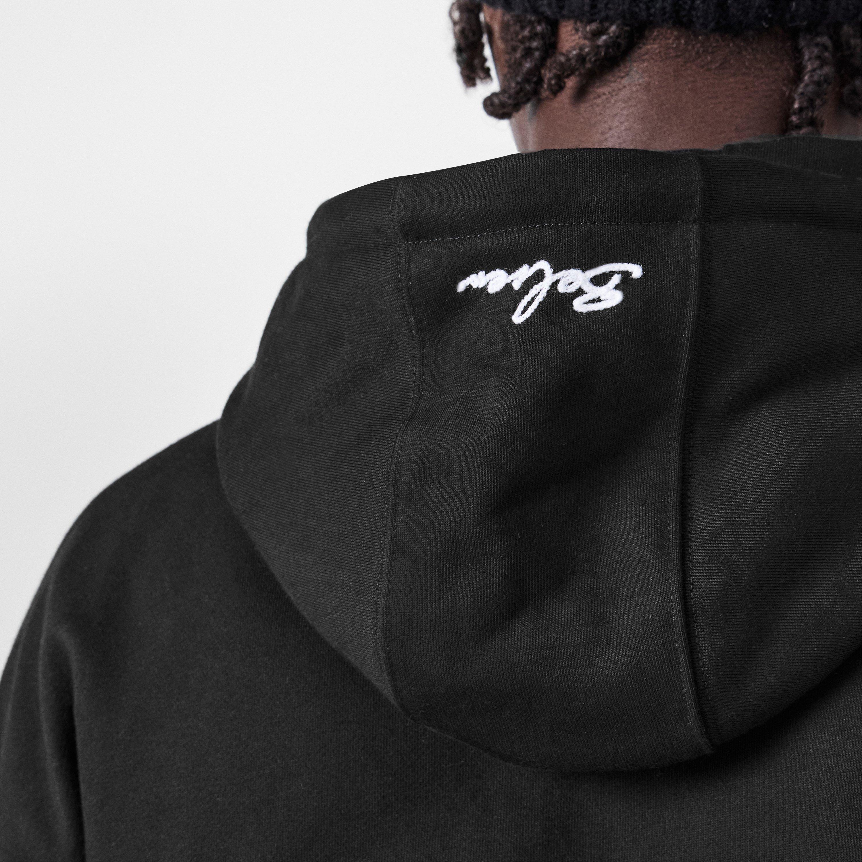 Black - BELIER - Men's Oversized Zip Hoodie - 5