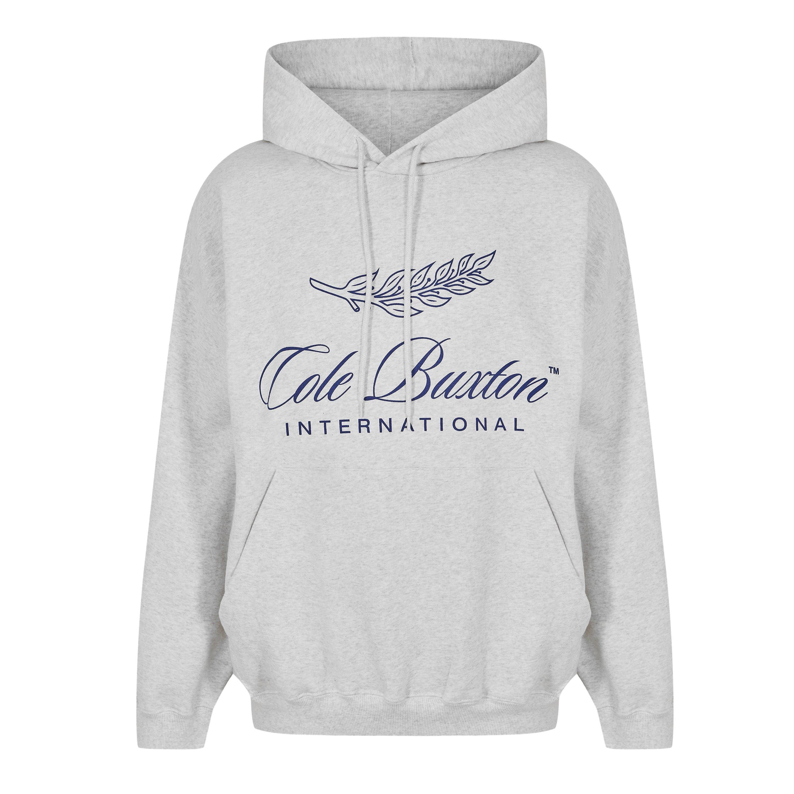 Grey/Blue - Cole Buxton - Men's Inter Front Pull Over Hoodie - 1