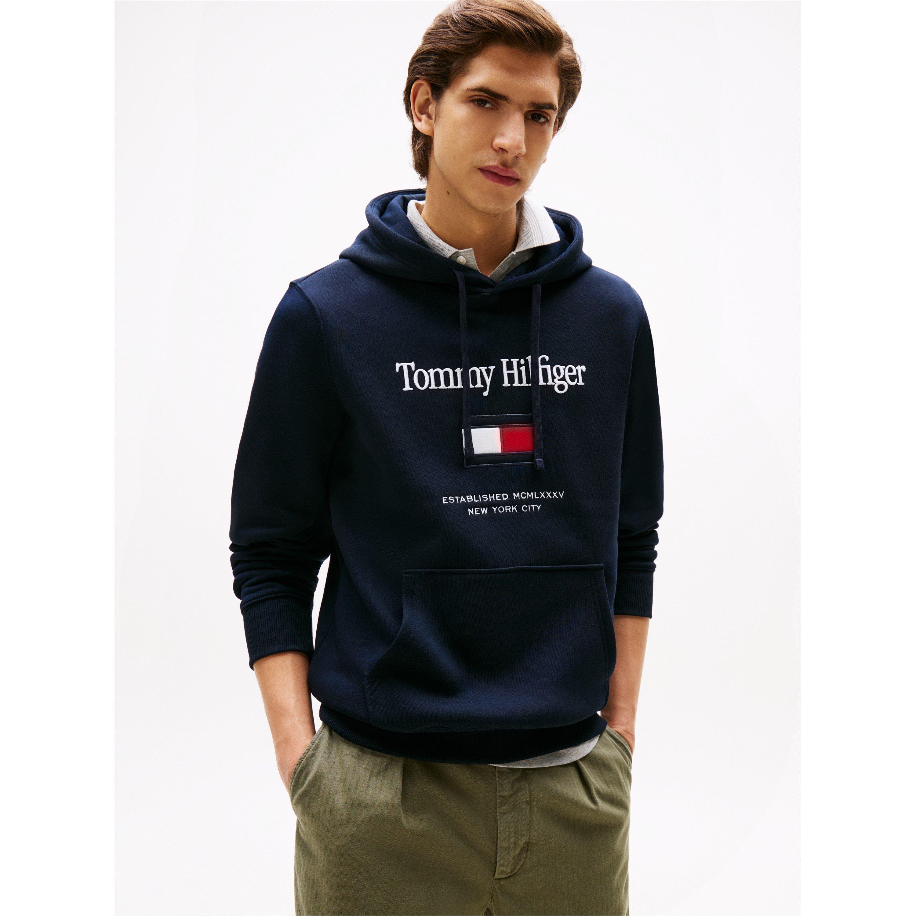 Desert Sky - Tommy Hilfiger - Men's Embro Flag Pull Over Hoodie - 2