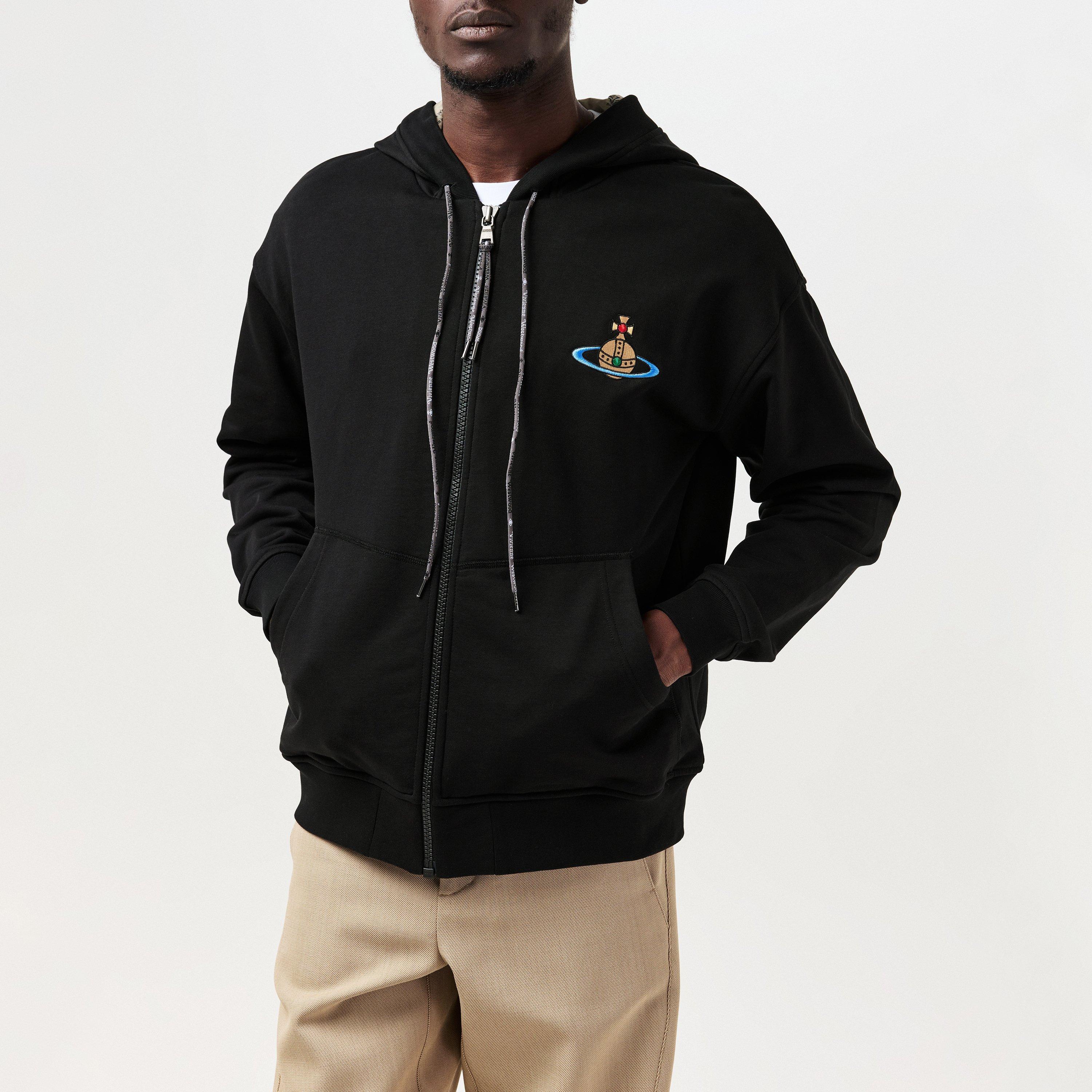 【関税込み】Vivienne Westwood ブラック Rugged ジップフーディ Vivienne Westwood | Viv Rugged Zip Hoodie | Zip Hoodies