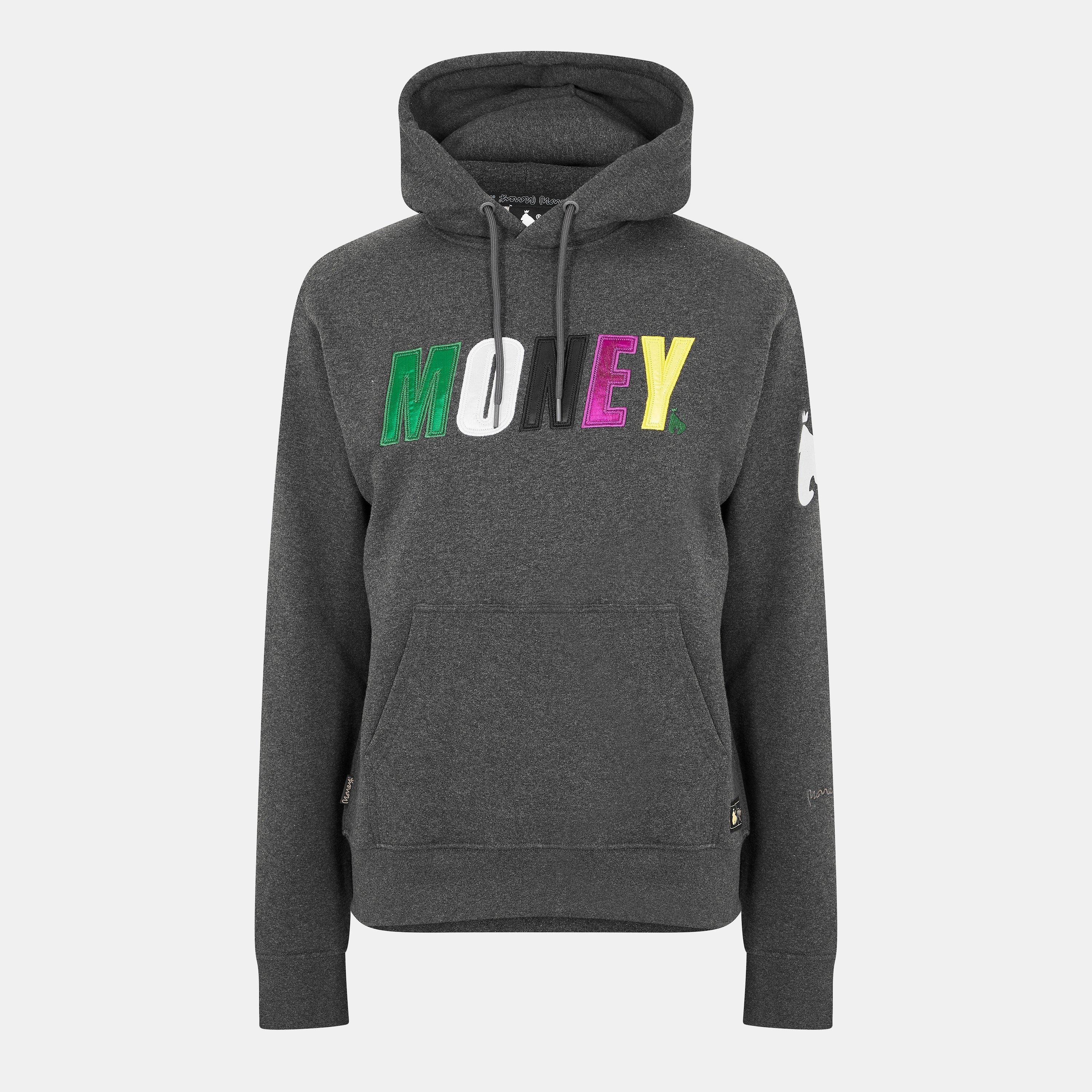 Money Men's Satin Hoodie - Charcoal - Small