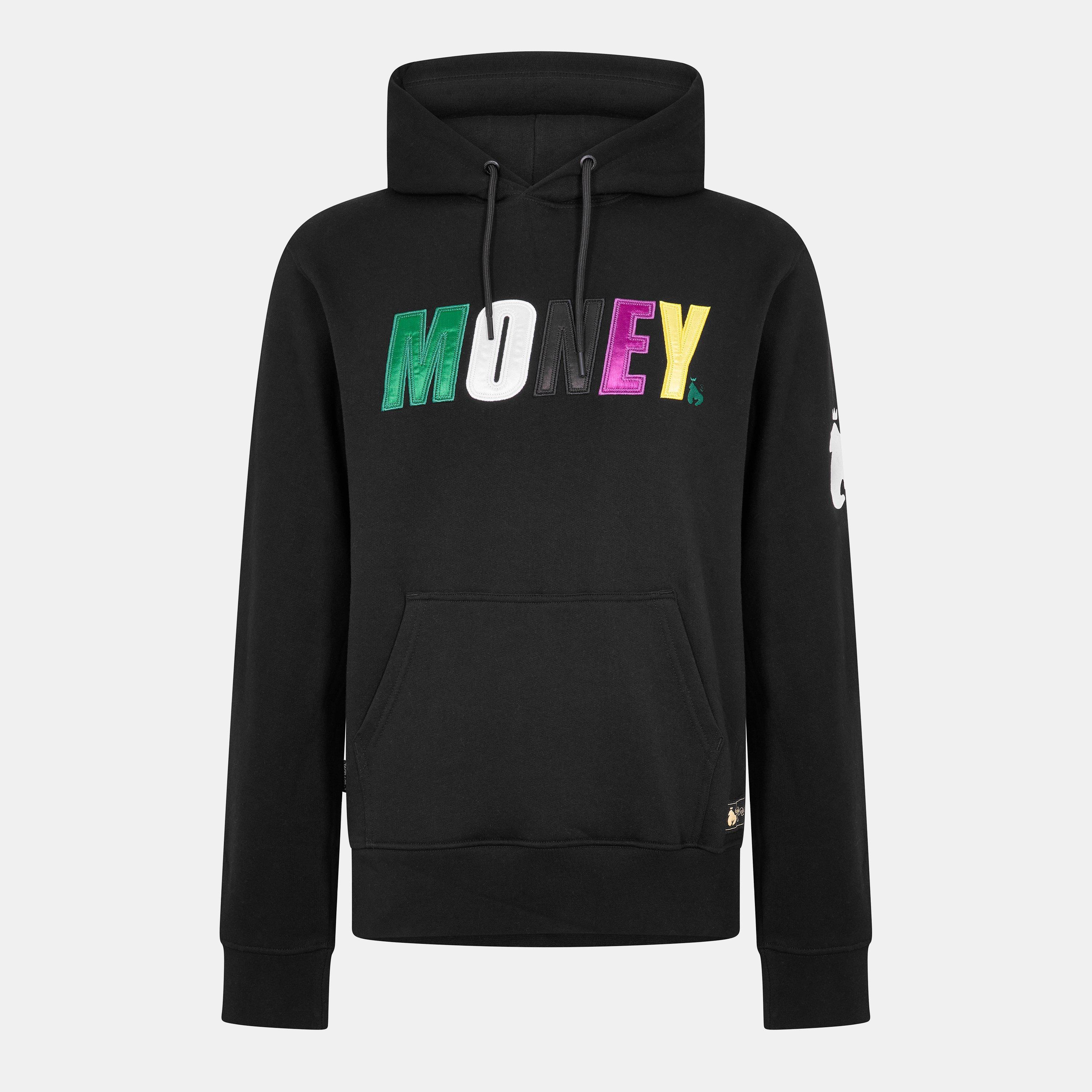 Money Men's Satin Hoodie - Black - Small