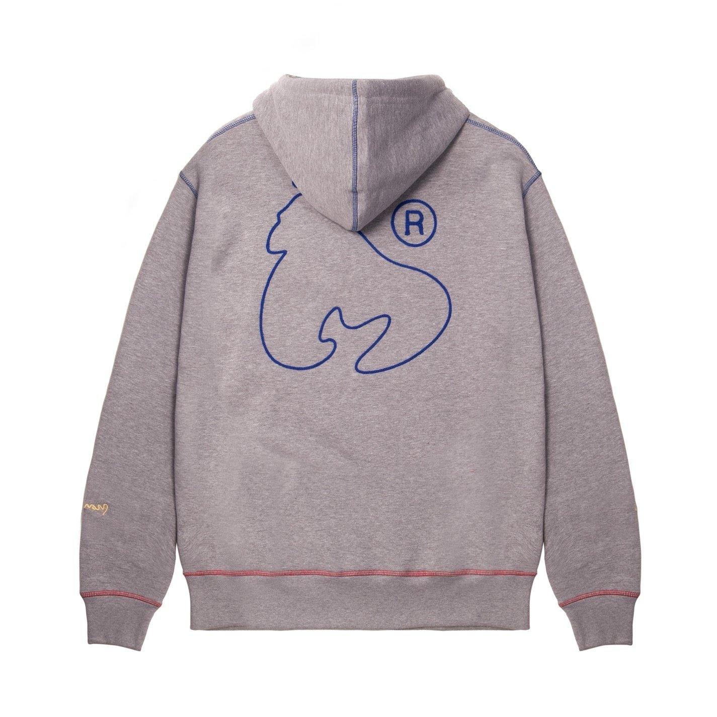 Grey Melange - Money - Contrast Stitch Hood - 2