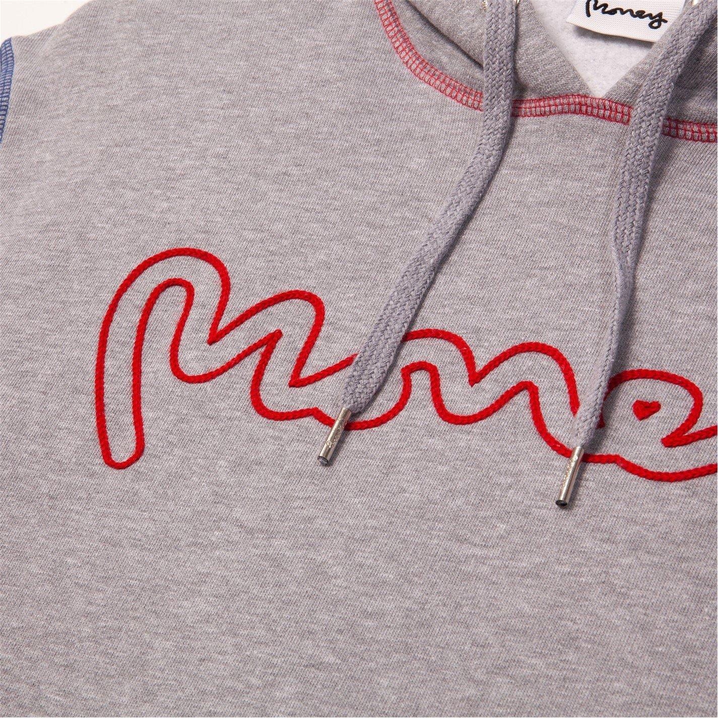 Grey Melange - Money - Contrast Stitch Hood - 3