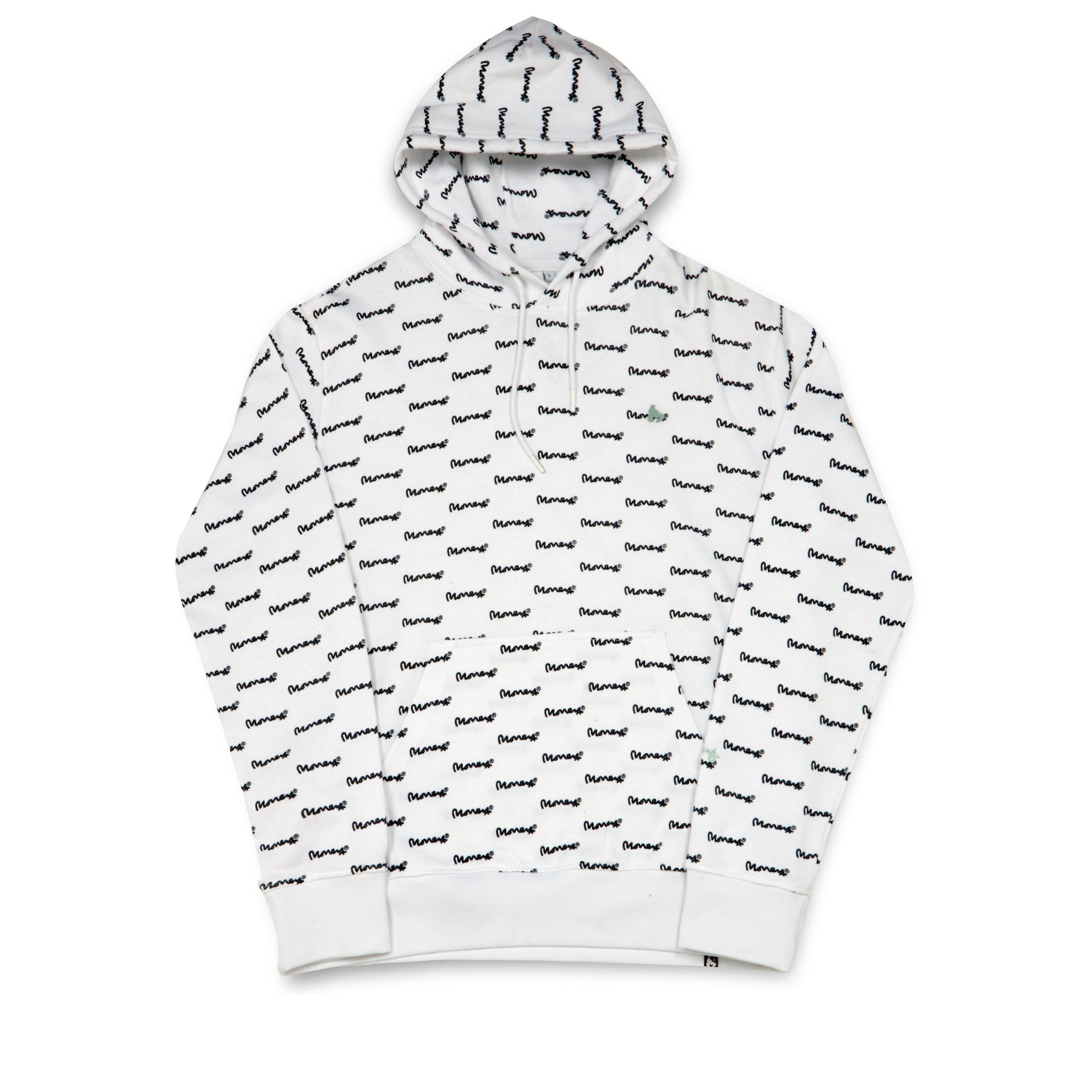 Money Men's Micro Signature Hoodie - White - Small