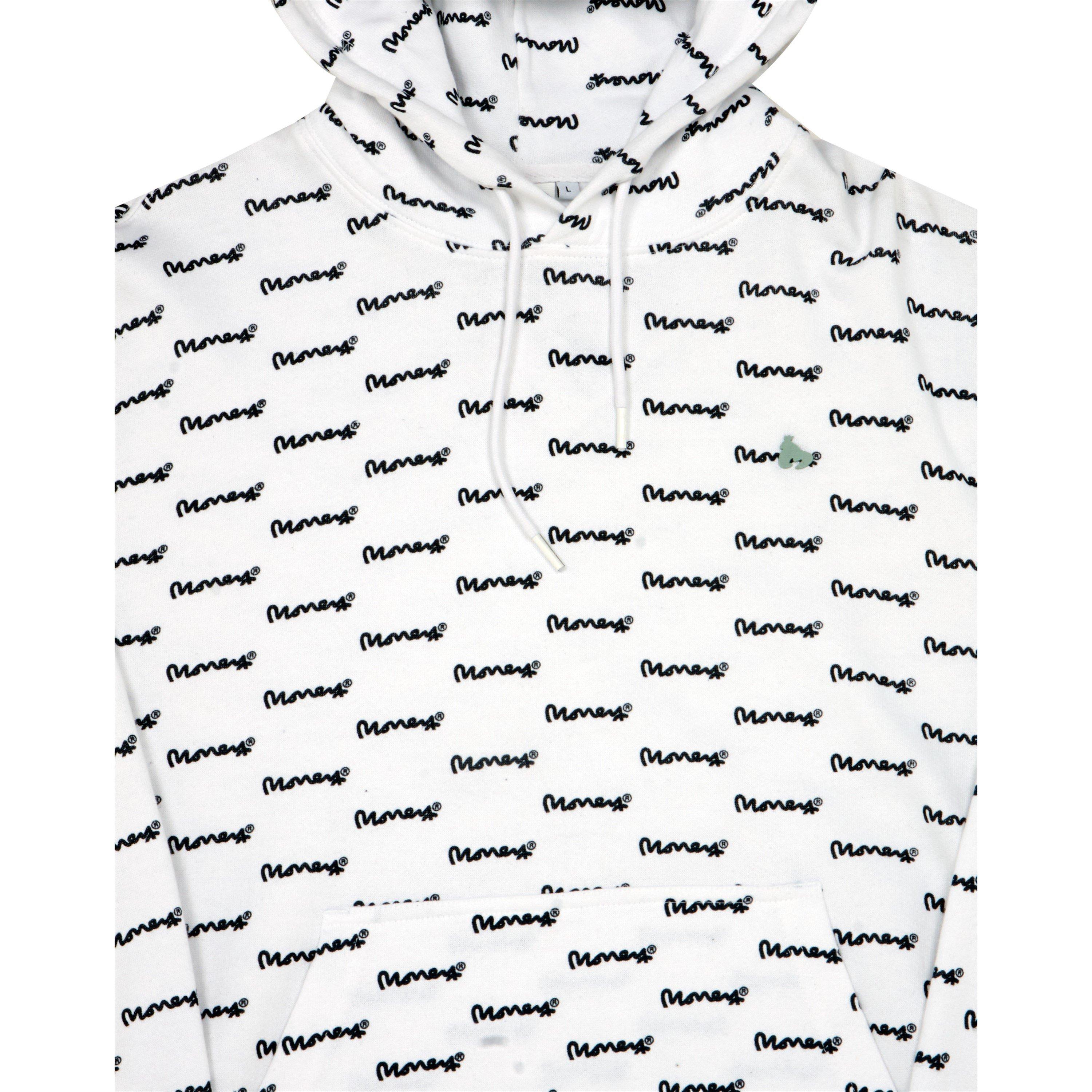 White - Money - Men's Micro Signature Hoodie - 3