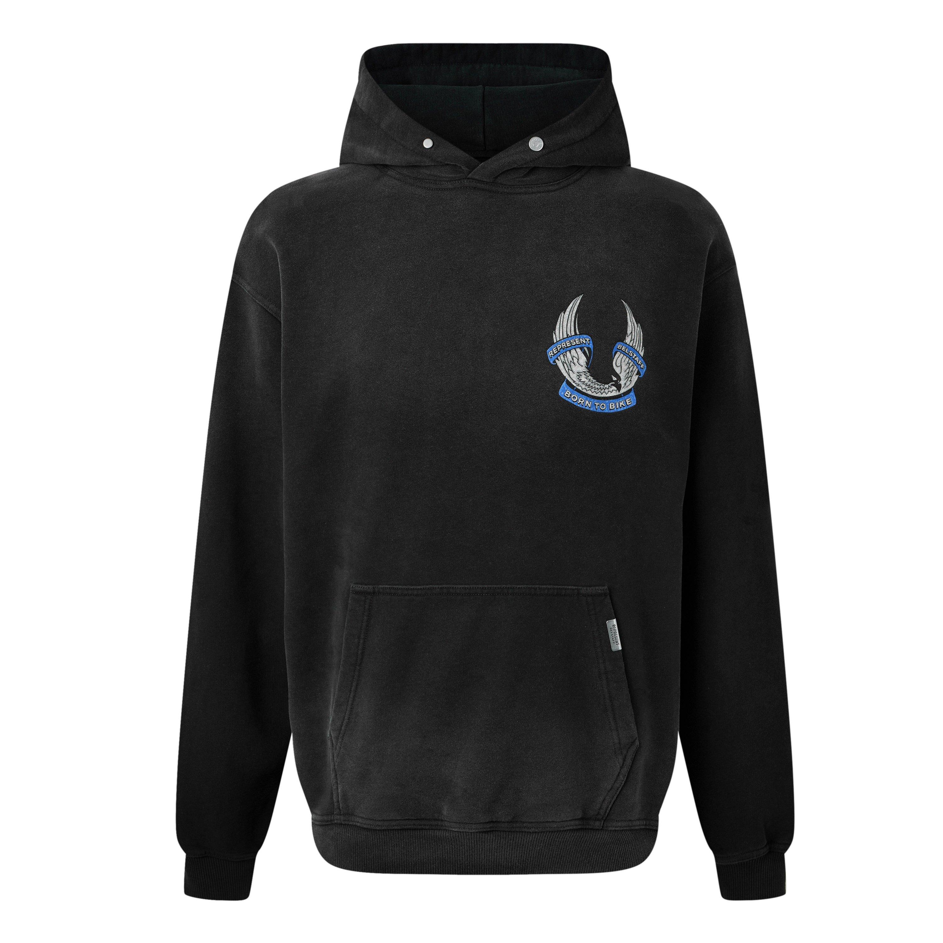 Washed Black - Represent X Belstaff - Men's Overhead Hoodie - 1