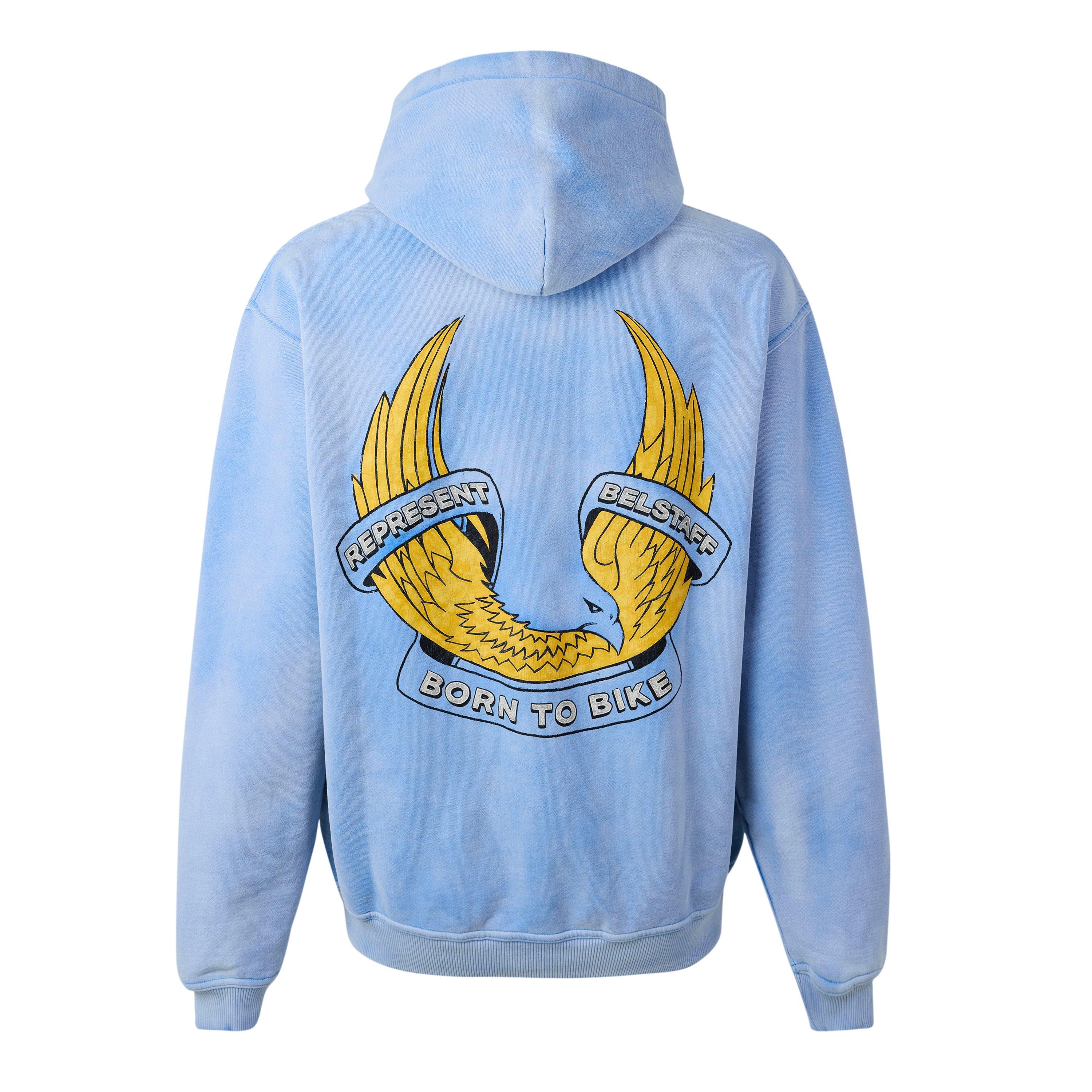 Washed Blue - Represent X Belstaff - Men's Overhead Hoodie - 2