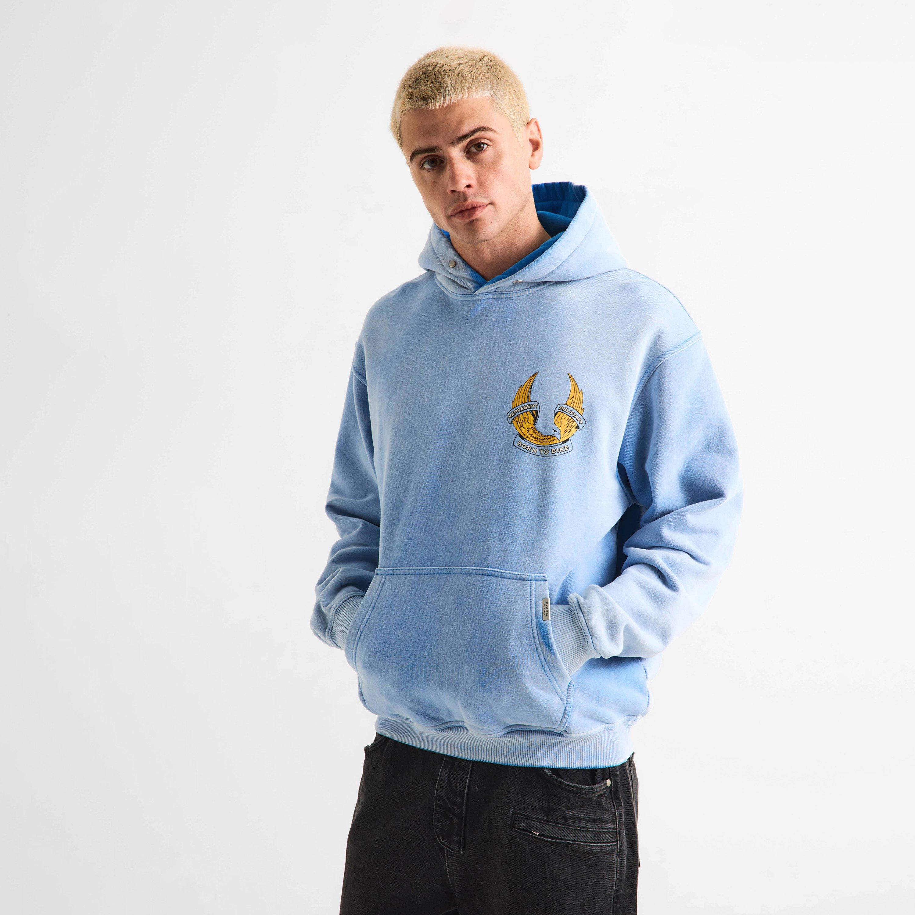 Washed Blue - Represent X Belstaff - Men's Overhead Hoodie - 3