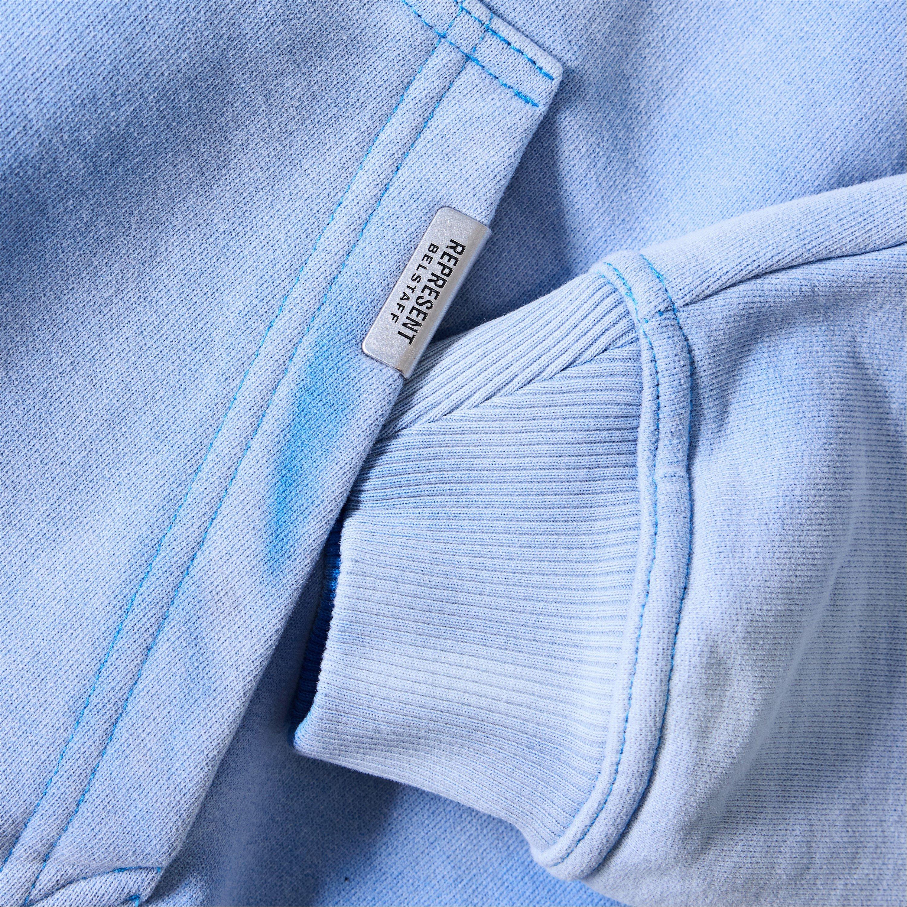Washed Blue - Represent X Belstaff - Men's Overhead Hoodie - 5