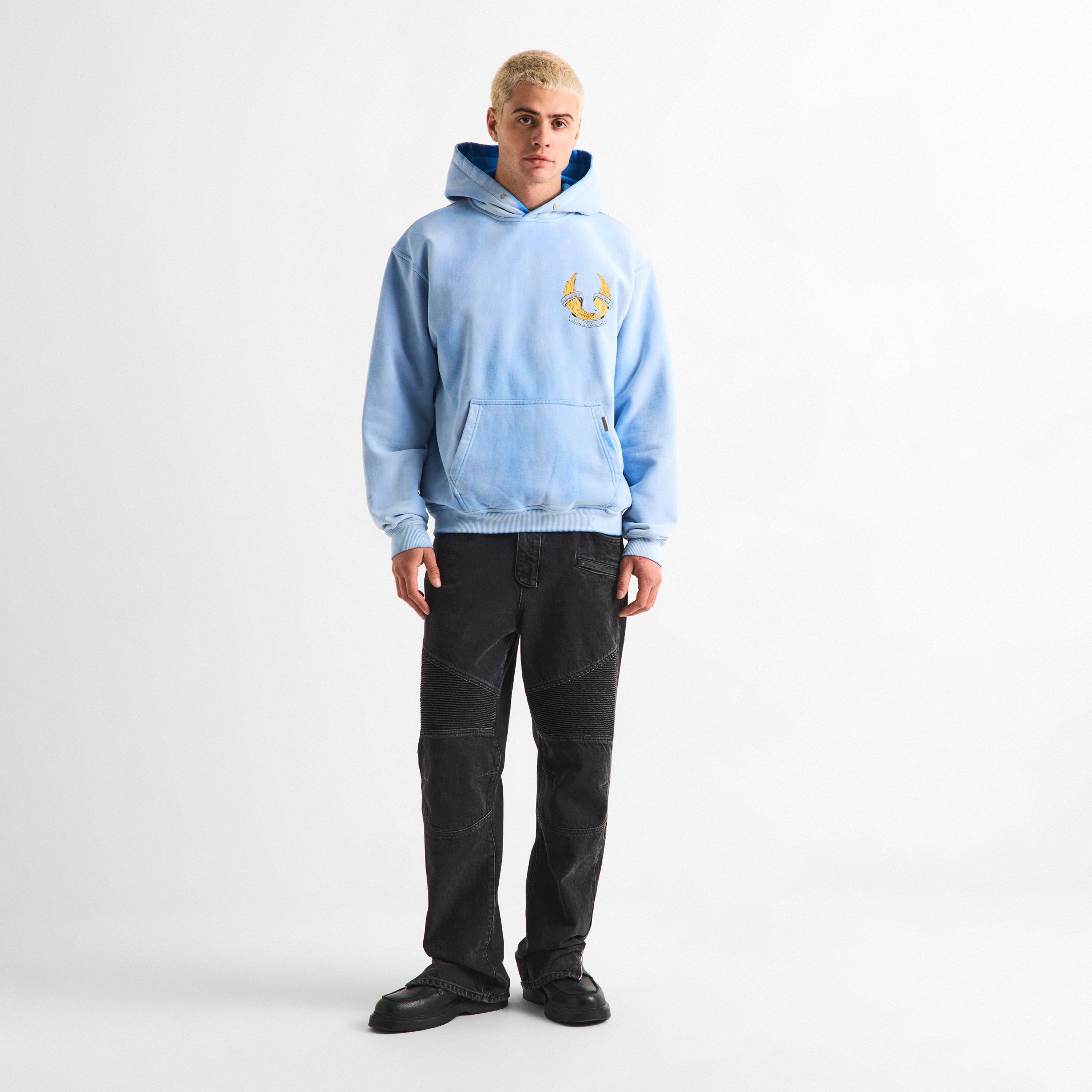 Washed Blue - Represent X Belstaff - Men's Overhead Hoodie - 6