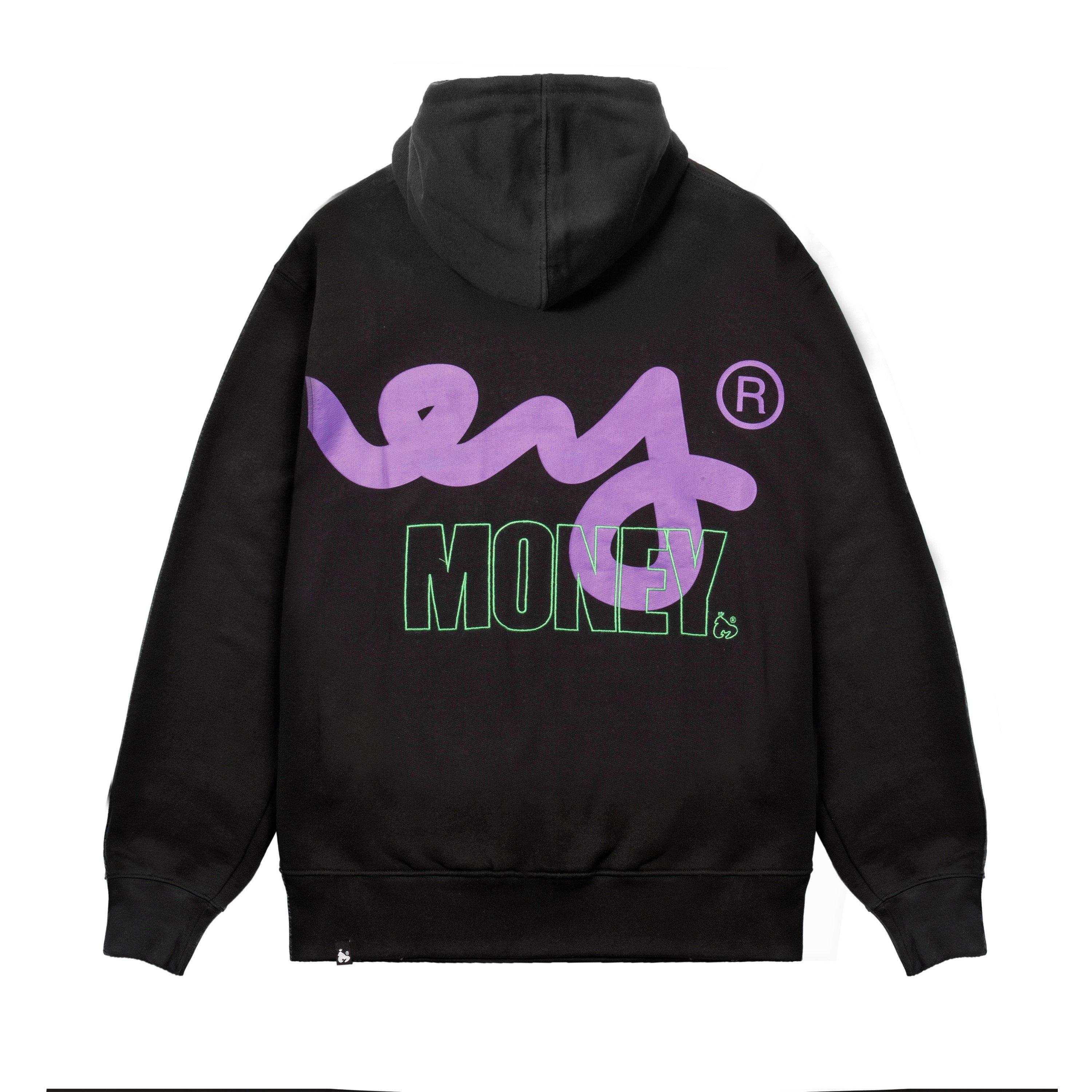 Black - Money - Stencil Block Hood - 2