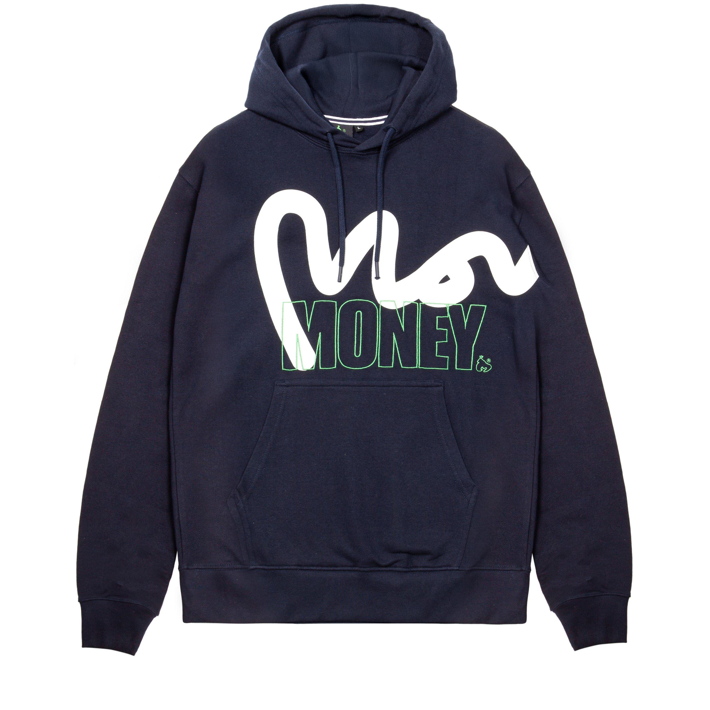 Money Men's Stencil Block Hood - Navy - X Small