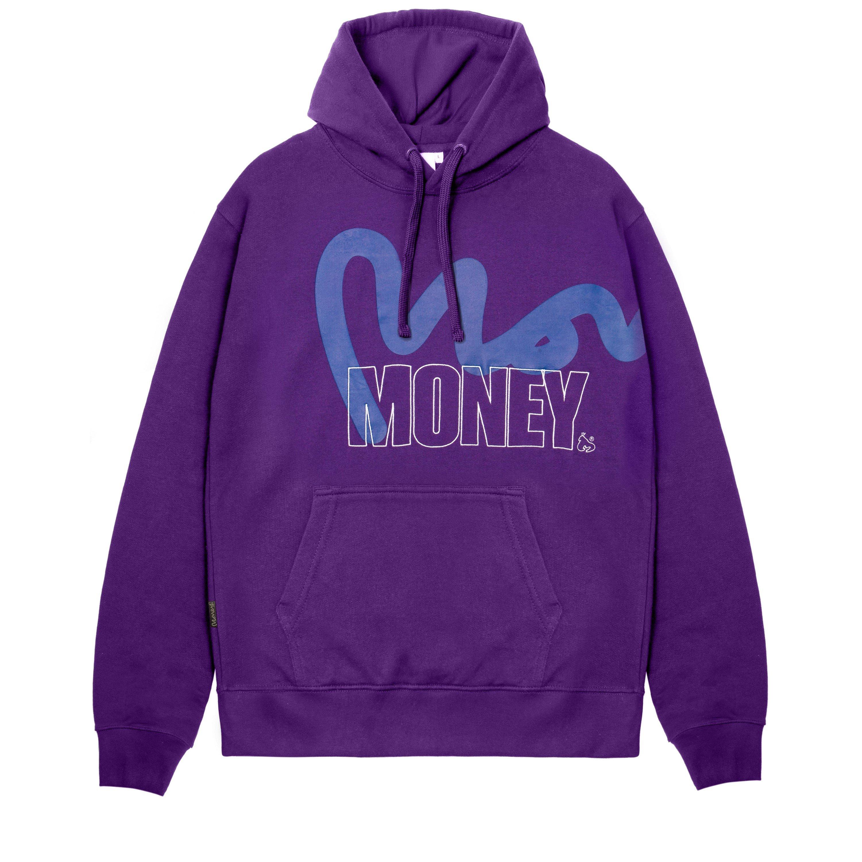 Money Men's Stencil Block Hood - Purple - Small