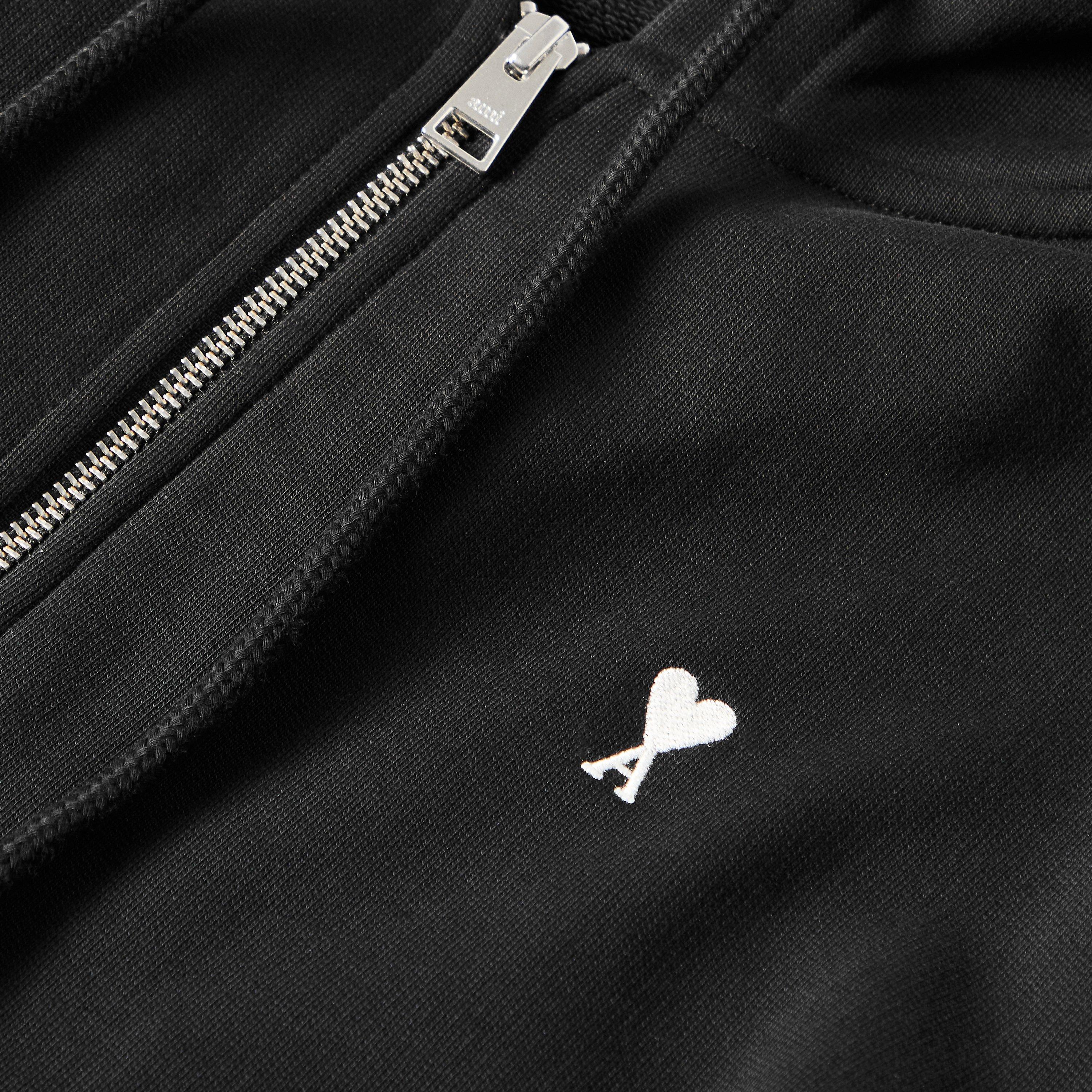 Black/White - Ami Paris - Men's Zip Hoodie - 5