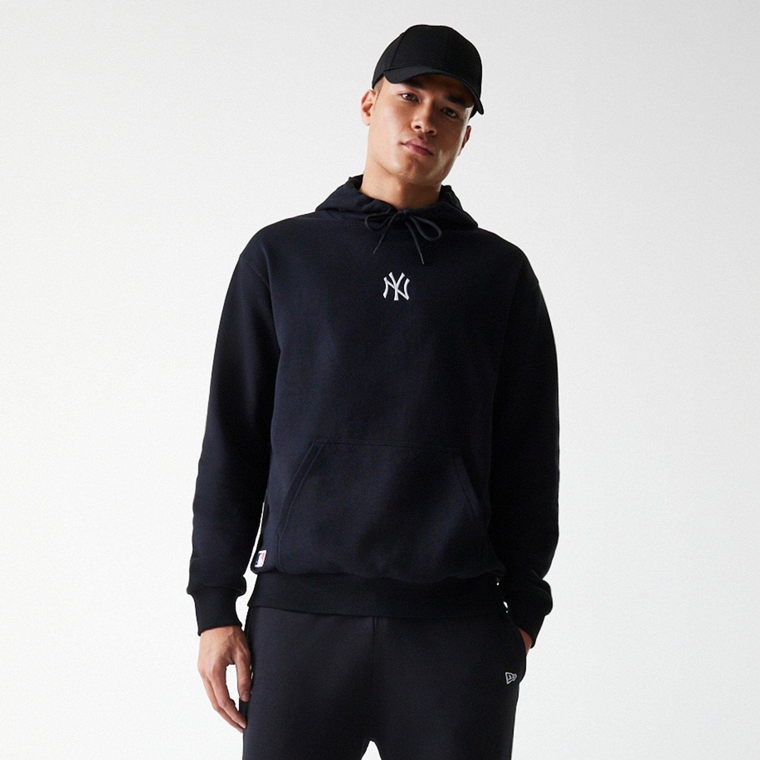NY Black - New Era - Men's MLB Essential Oversized Over The Head Hoodie - 1