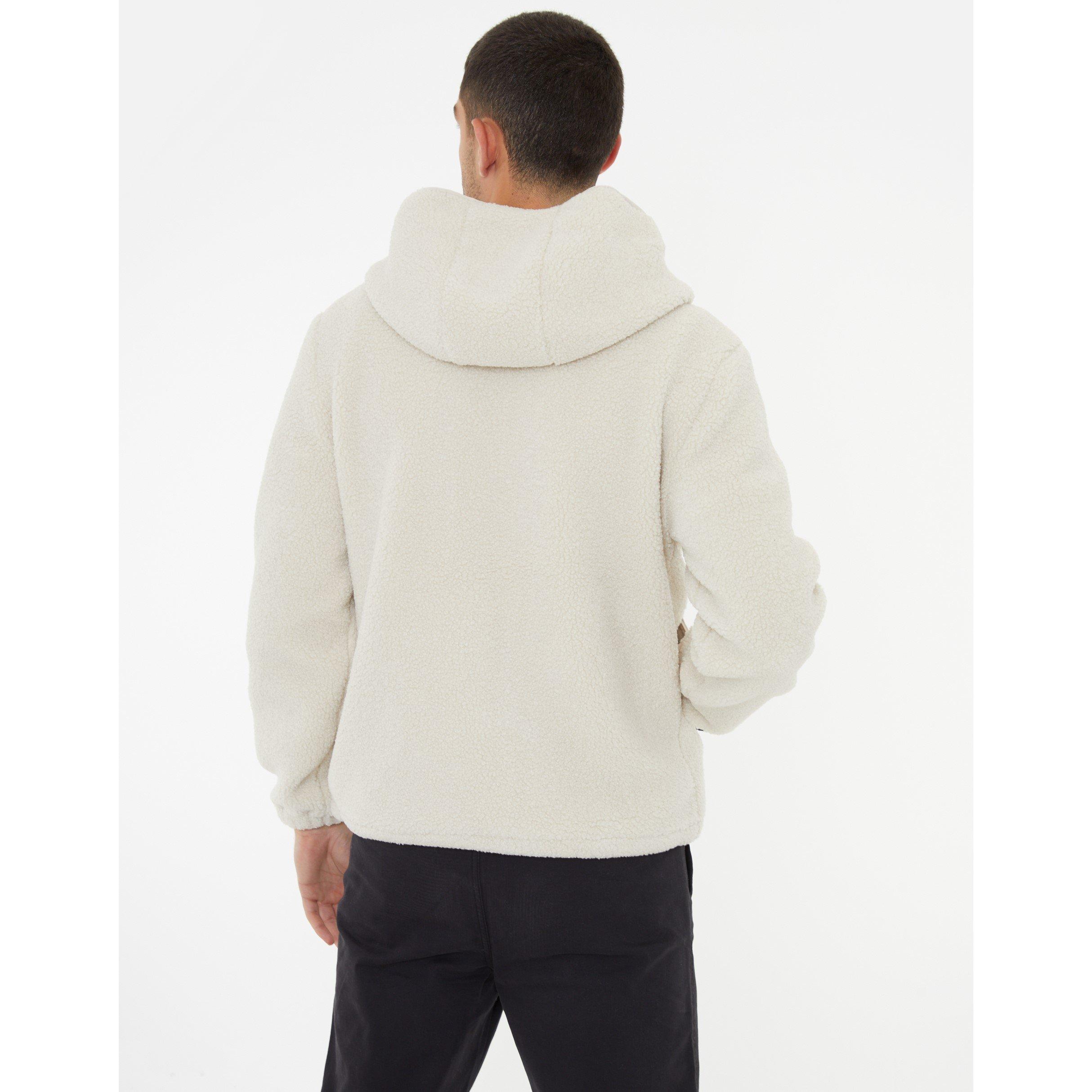 Ecru - Threadbare - Through Borg Zip Hoodie - 3