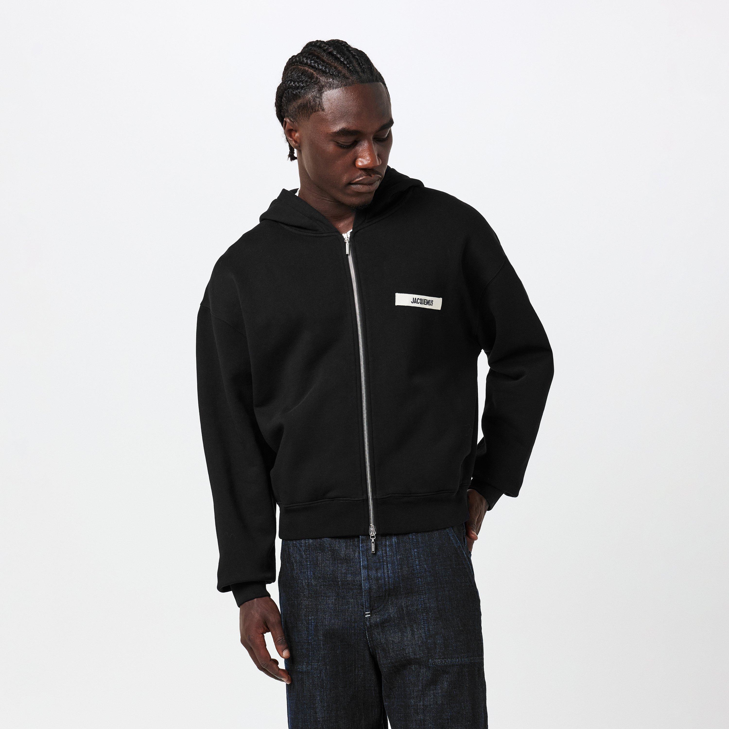 Black - Jacquemus - Men's Zip Hoodie - 3