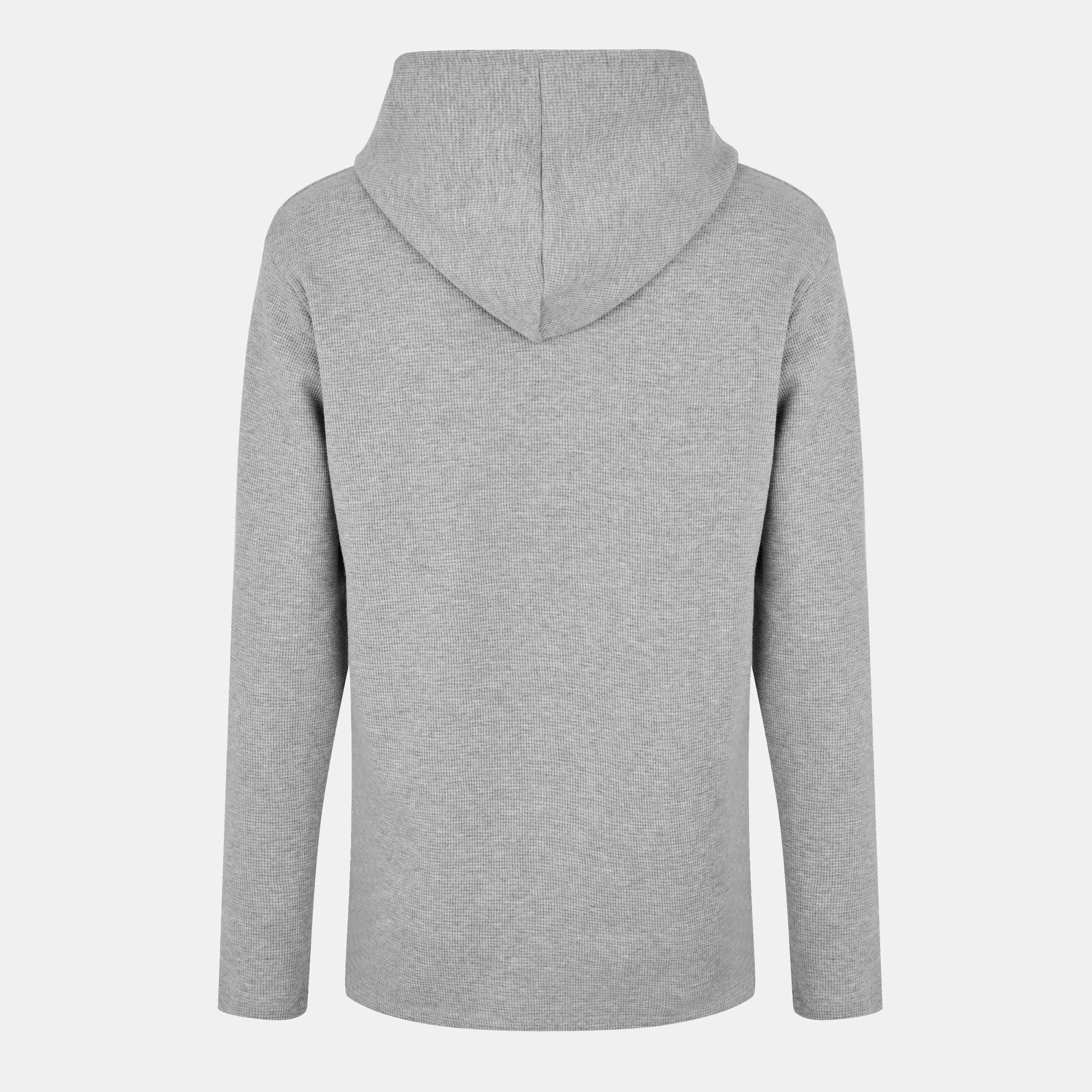 Grey - Boss - BW Waffle Hoodie, Texture Design - 2