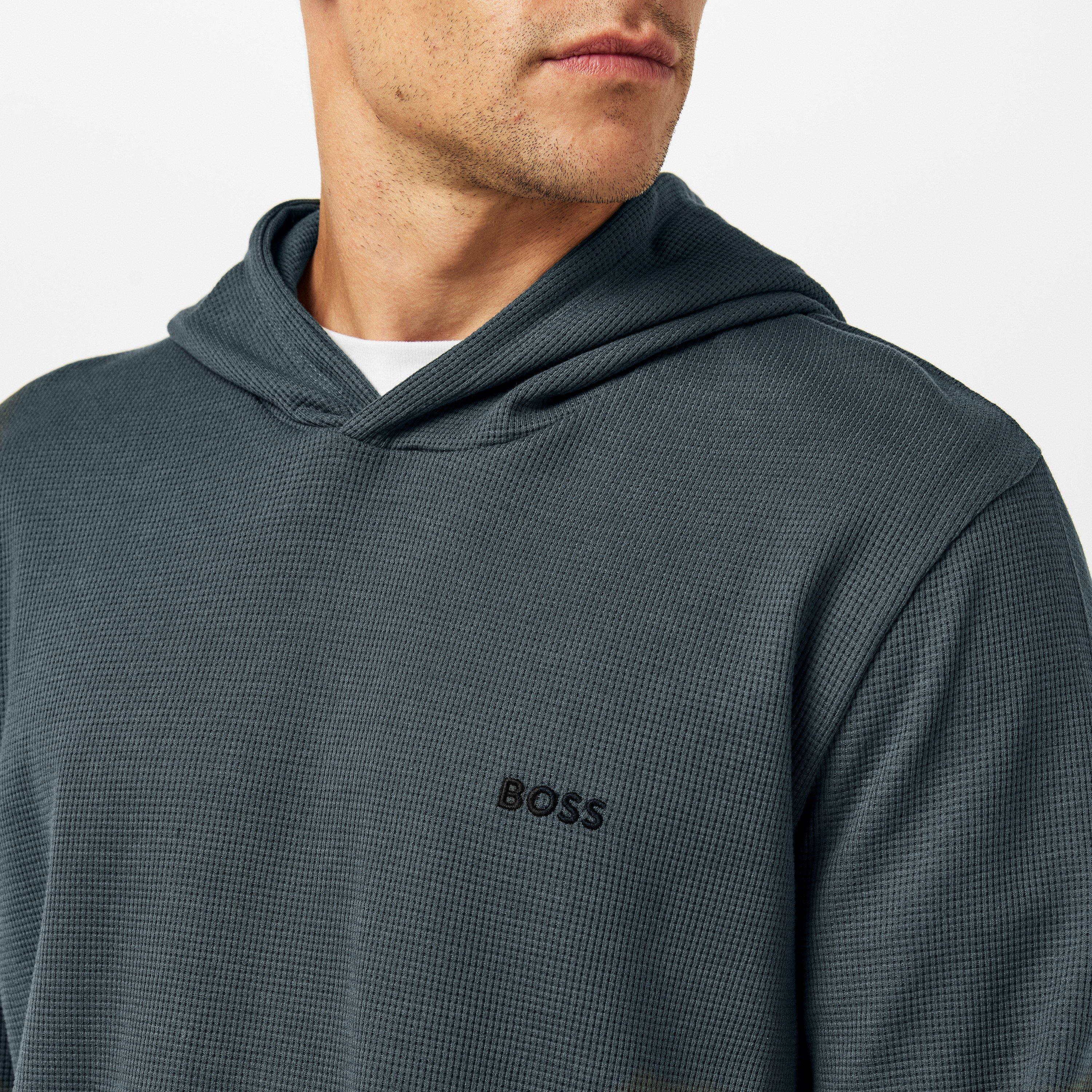 Verde aberto 345 - Boss - Men's BW Waffle Hoodie, Texture Design - 5