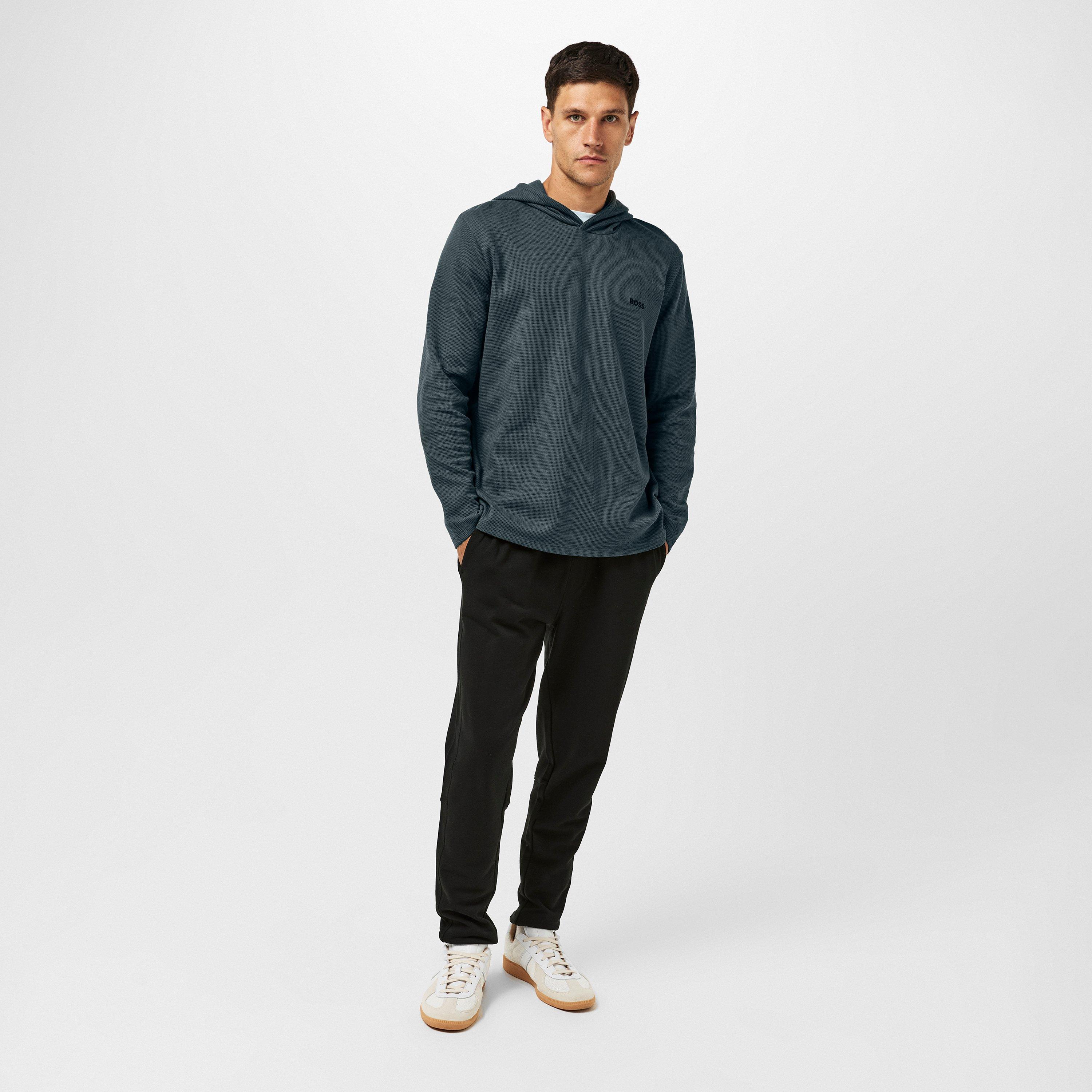 Verde aberto 345 - Boss - Men's BW Waffle Hoodie, Texture Design - 6