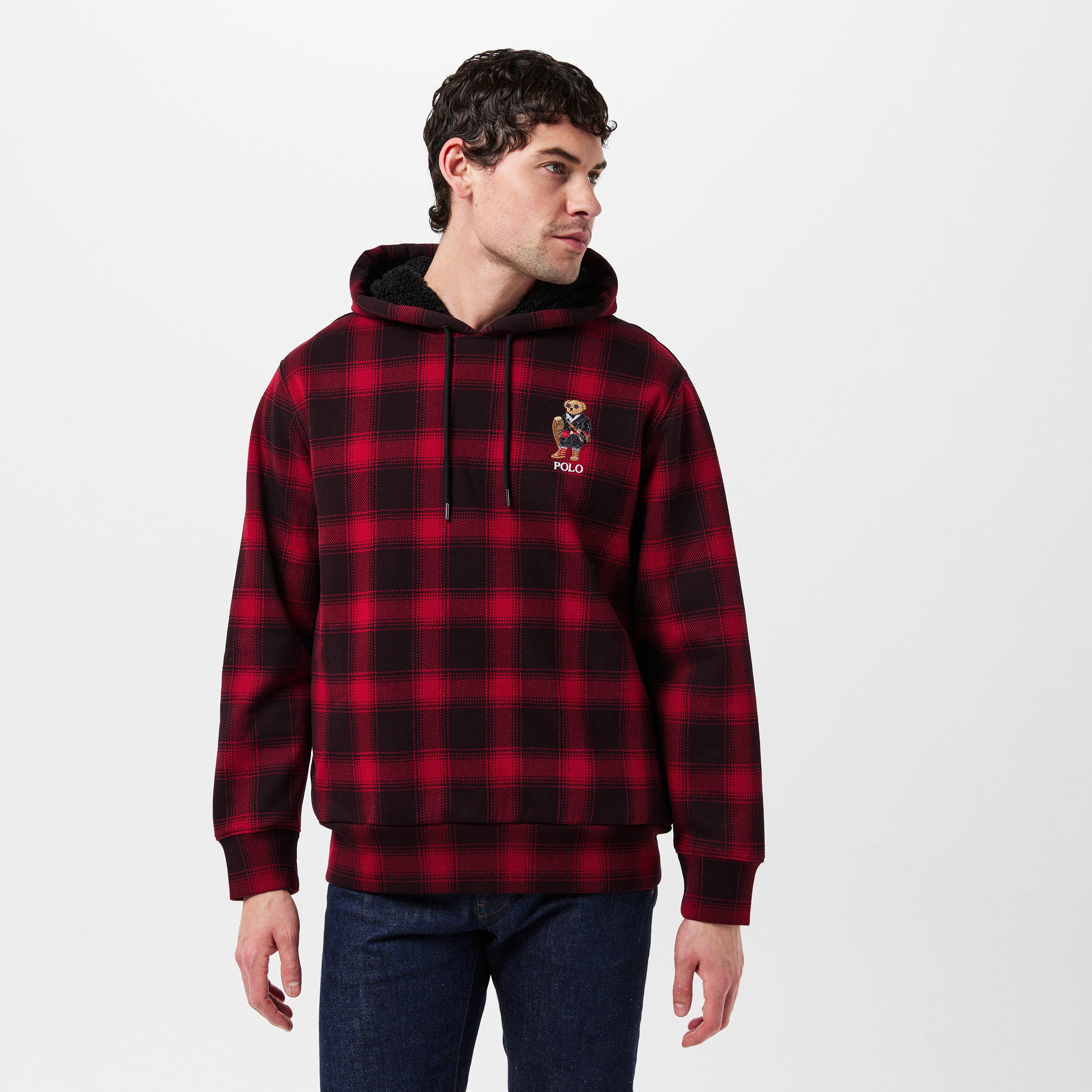 Red - Polo Ralph Lauren - Men's HiPile Bear Hoodie - 3